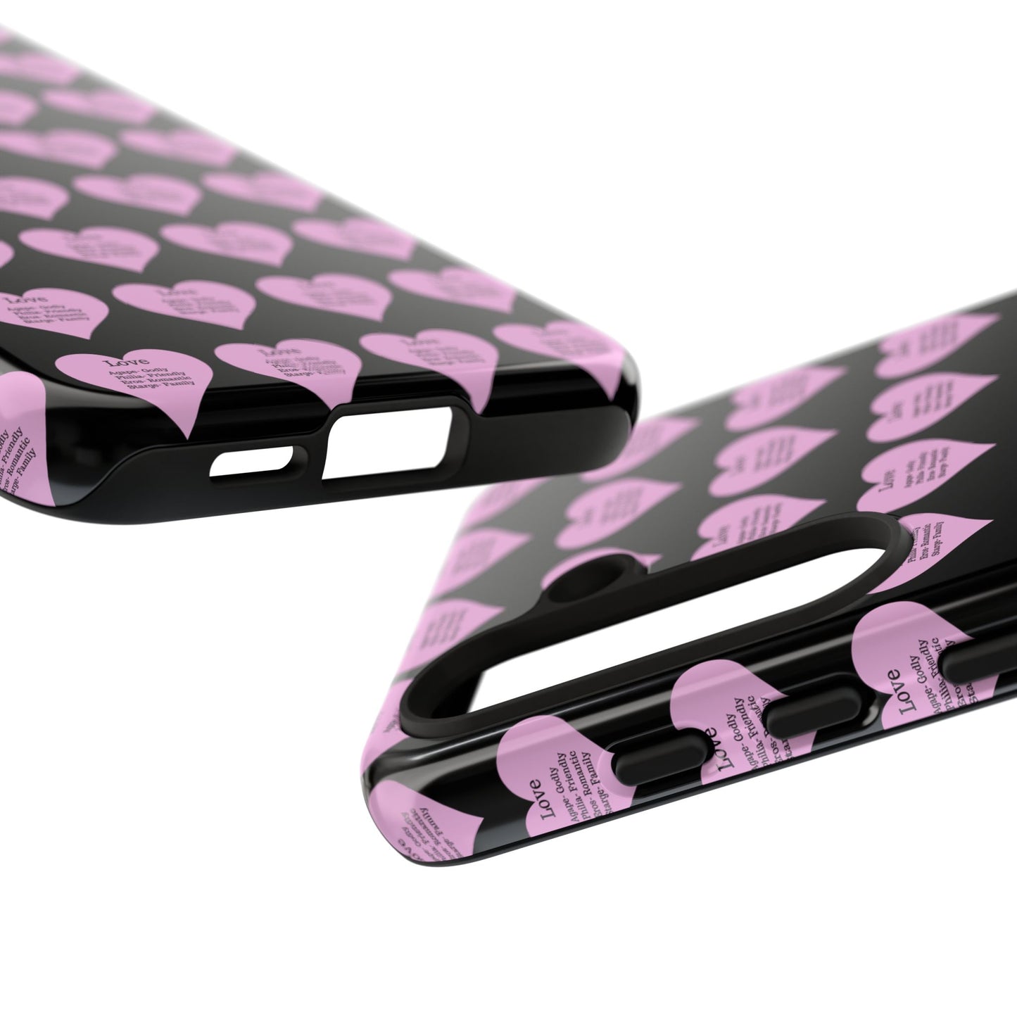 Hearts-A-Flutter Phone Case (Samsung)(Black)