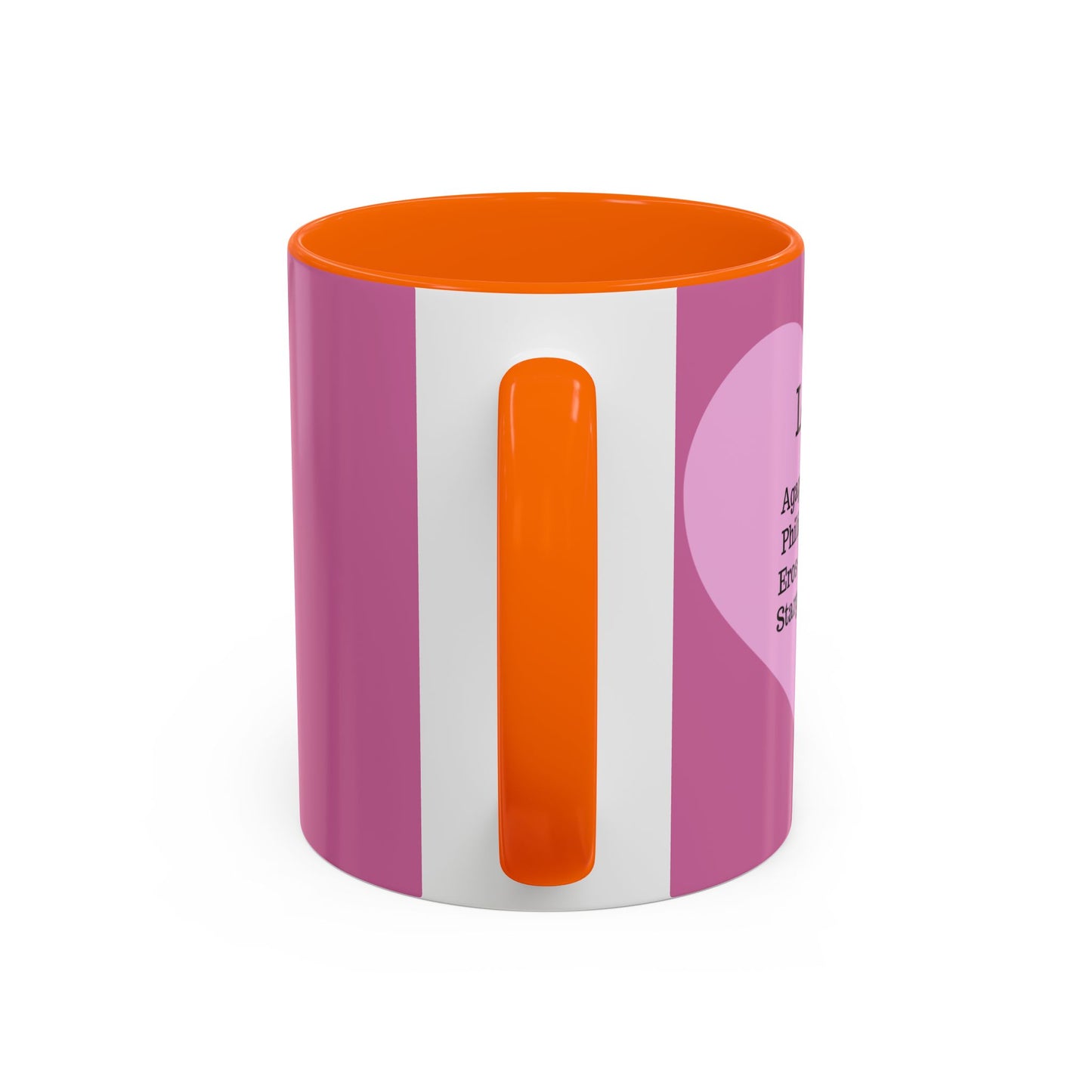 Charming Heart Accent Coffee Mug (Light pink)