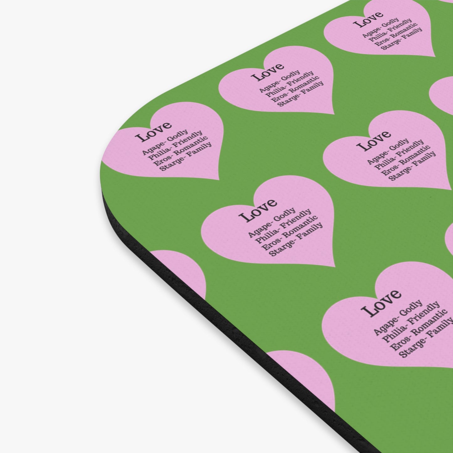 The Four Loves Mouse Pad Pattern Look (Green)