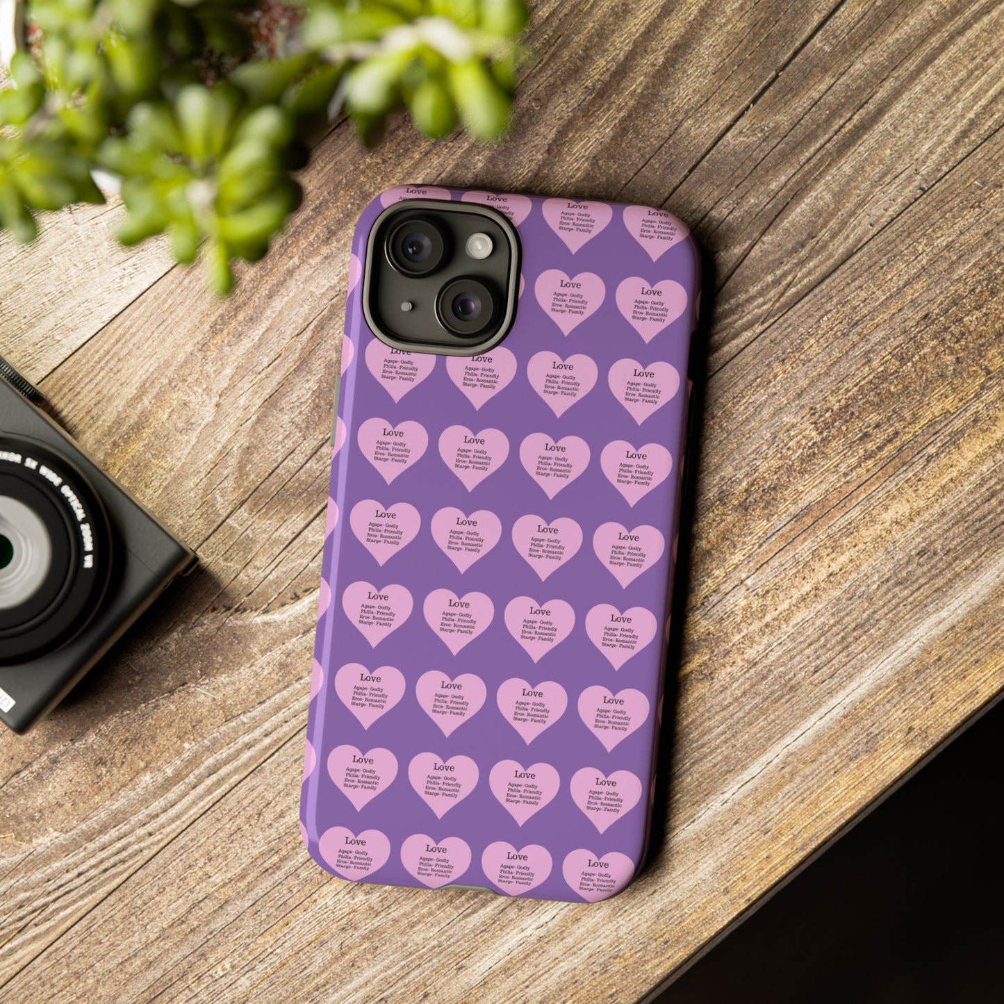 Hearts-A-Flutter Phone Case (iPhone, Google Pixel)(Light purple)