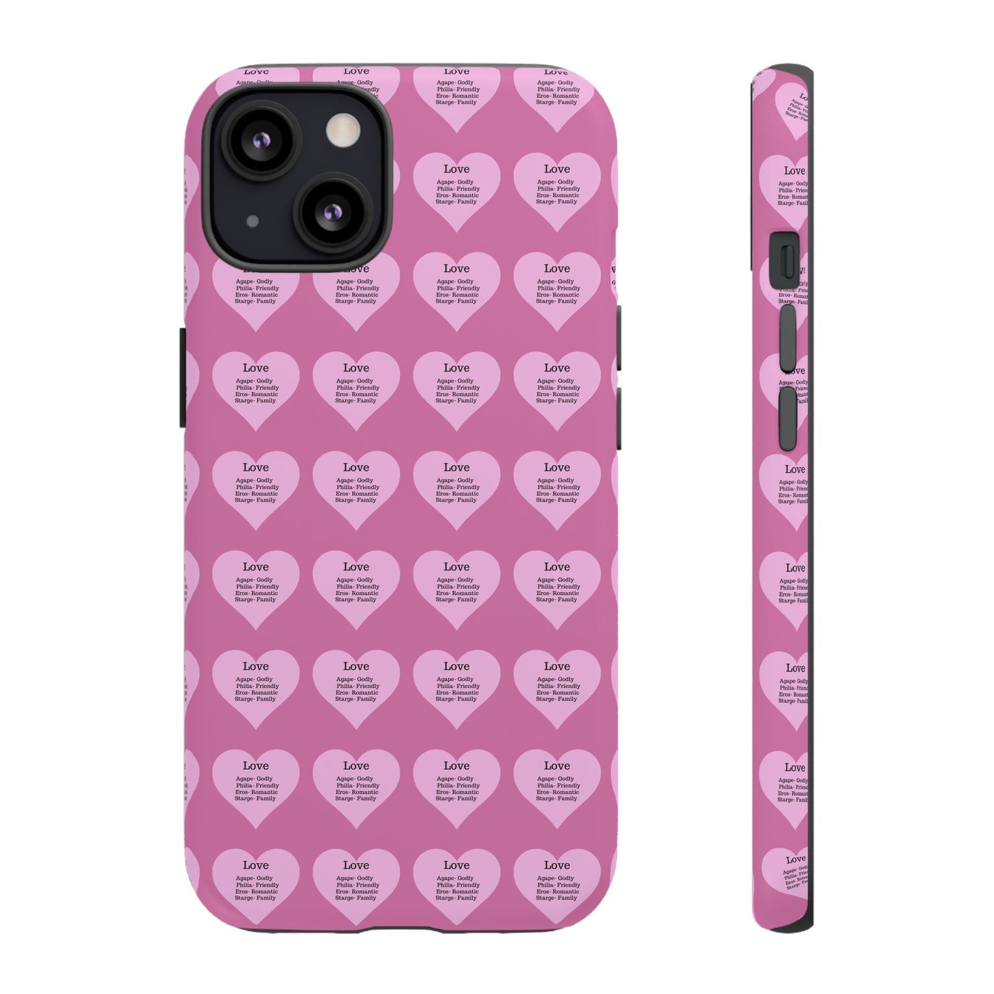 Hearts-A-Flutter Phone Case (iPhone, Google Pixel)(Light pink)