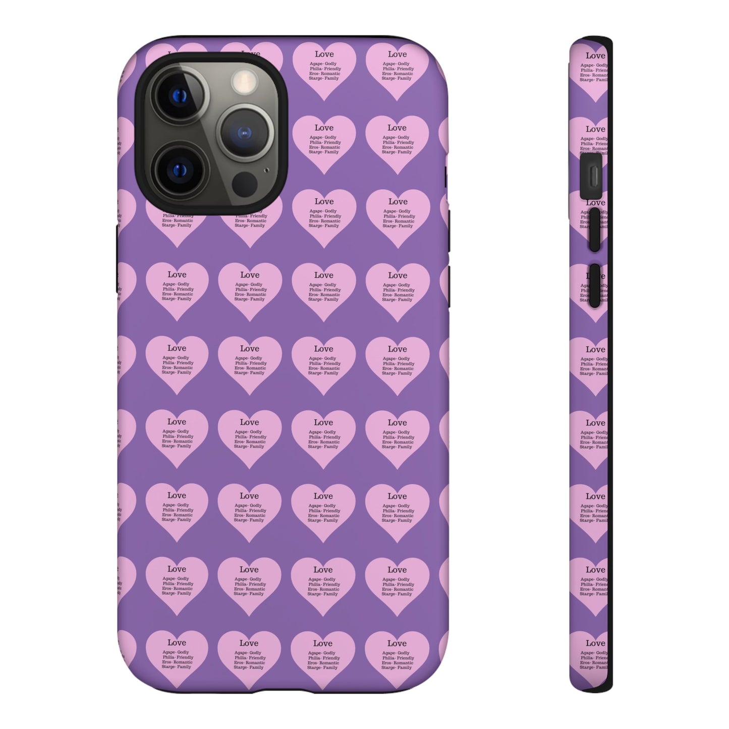 Hearts-A-Flutter Phone Case (iPhone, Google Pixel)(Light purple)