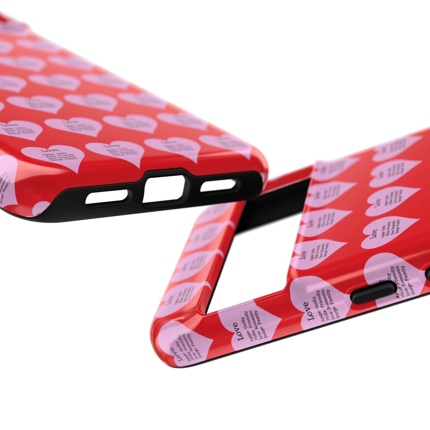 Hearts-A-Flutter Phone Case (iPhone, Google Pixel)(Red)