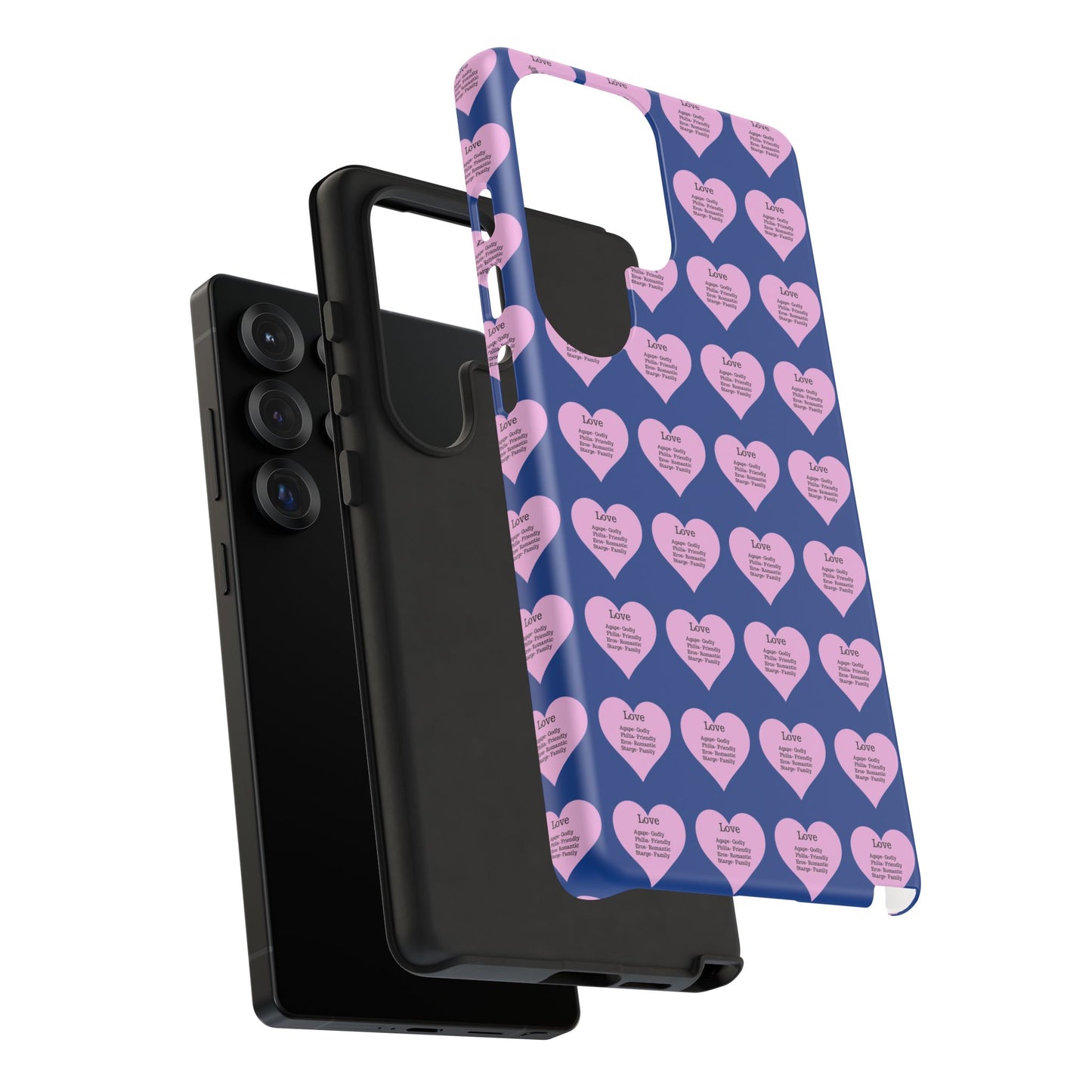 Hearts-A-Flutter Phone Case (Samsung)(Dark blue)