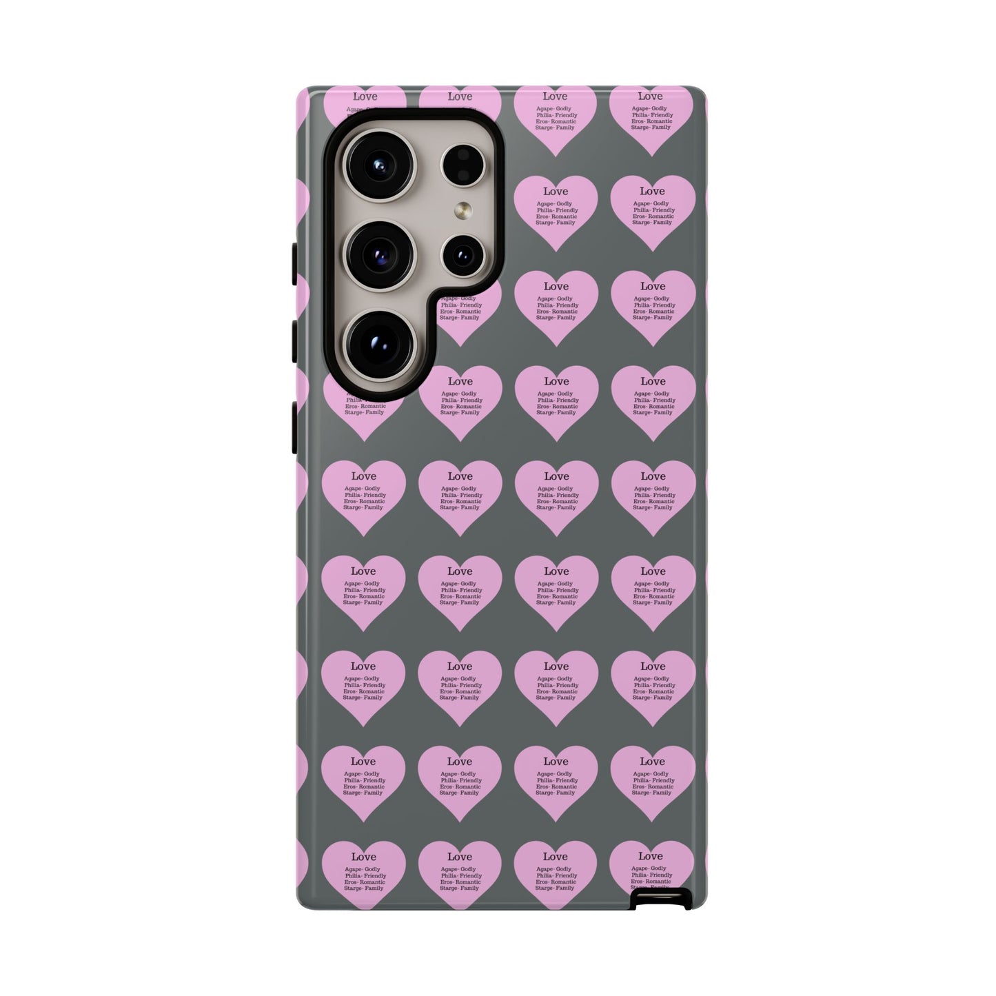 Hearts-A-Flutter Phone Case (Samsung)(Dark grey)