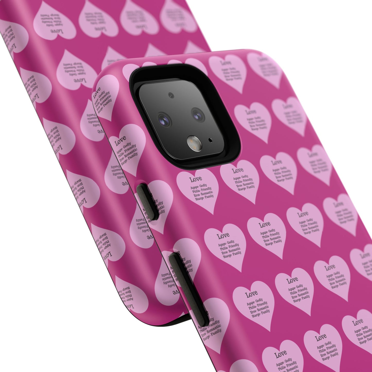 Hearts-A-Flutter Phone Case (iPhone, Google Pixel)(Pink)