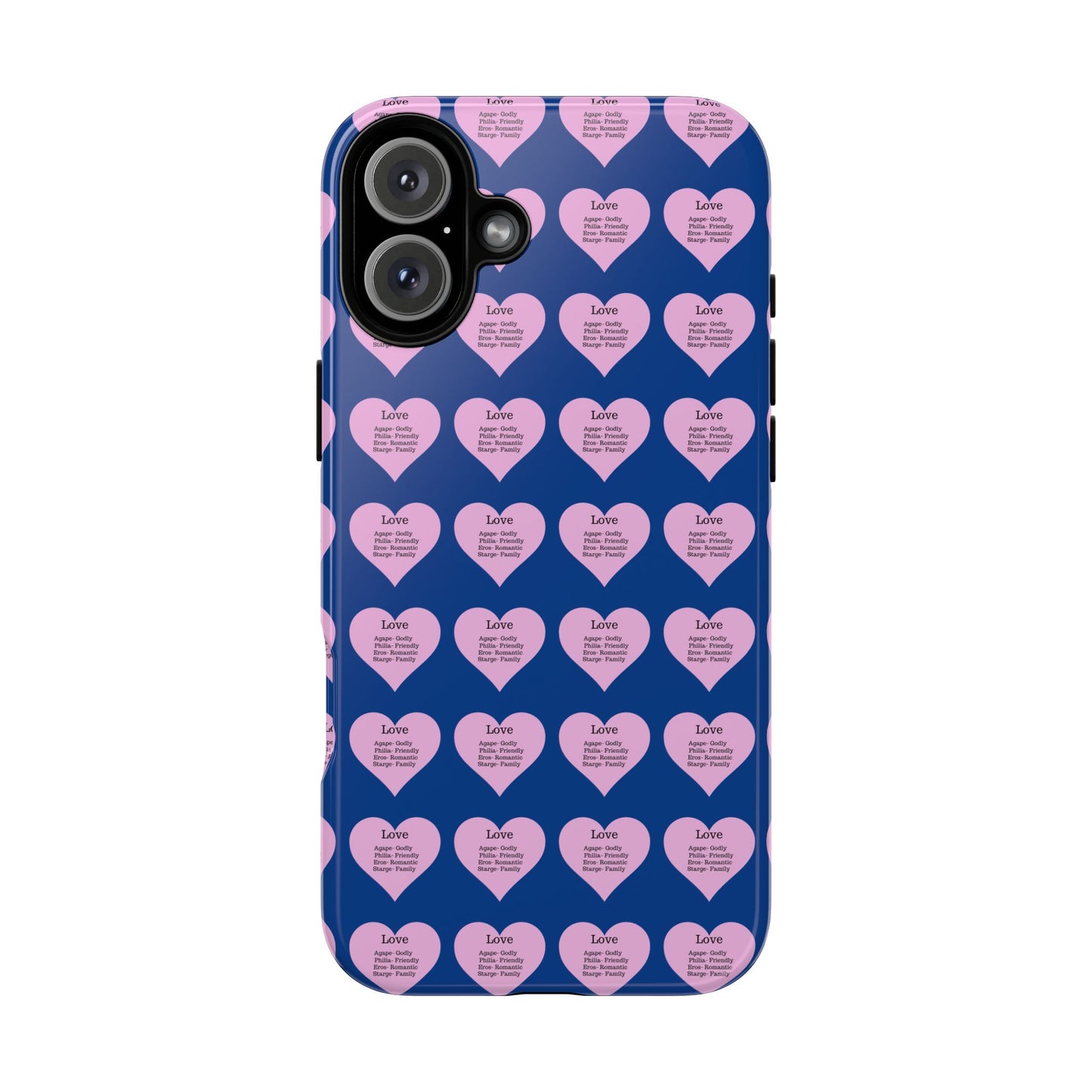 Hearts-A-Flutter Phone Case (iPhone, Google Pixel)(Dark blue)