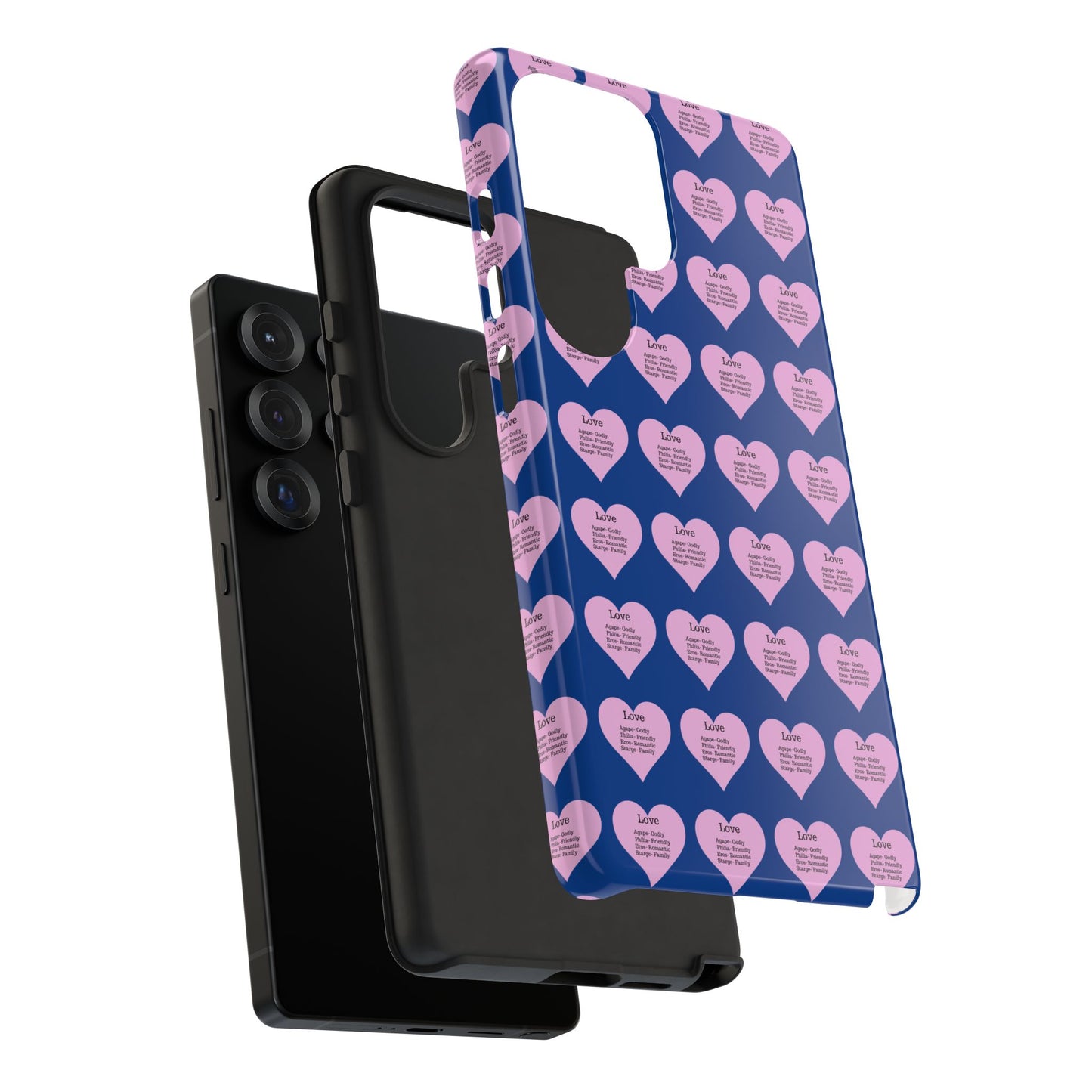 Hearts-A-Flutter Phone Case (Samsung)(Dark blue)