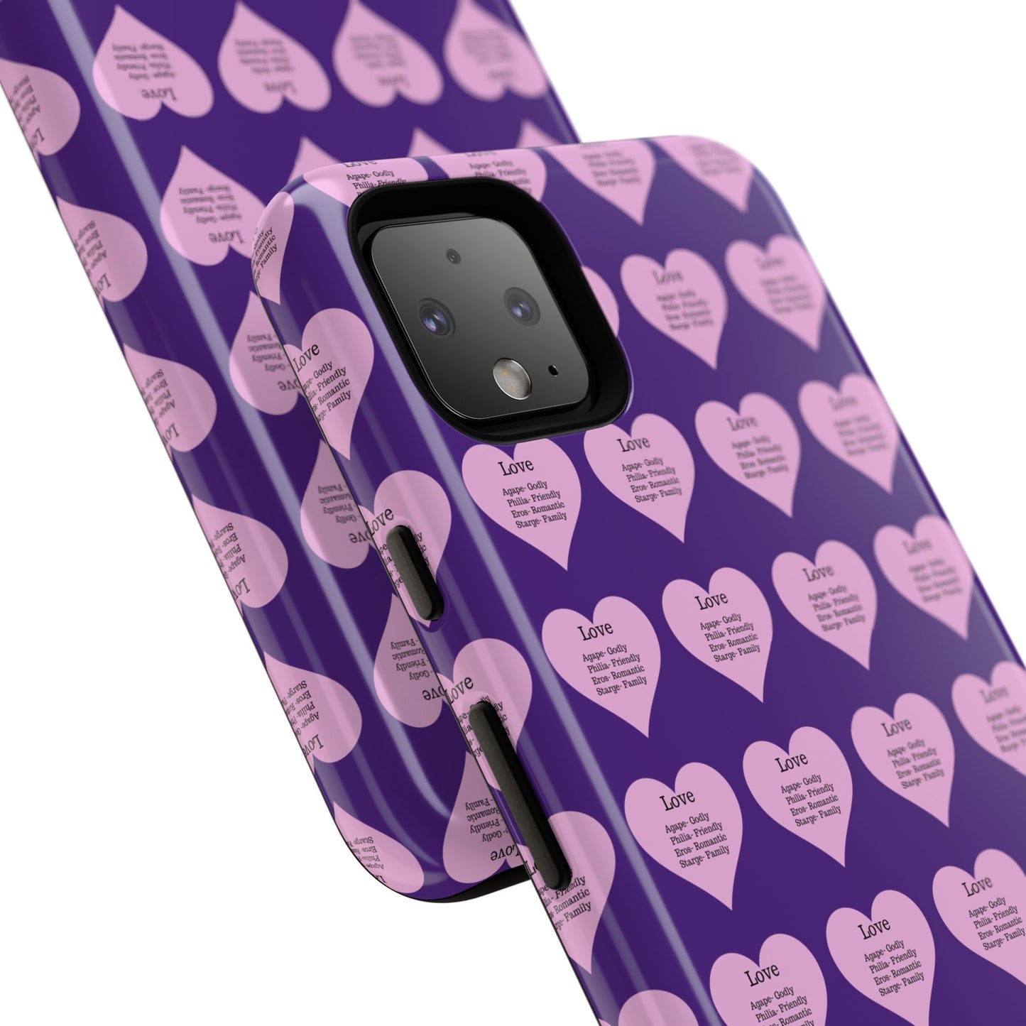 Hearts-A-Flutter Phone Case (iPhone, Google Pixel)(Purple)