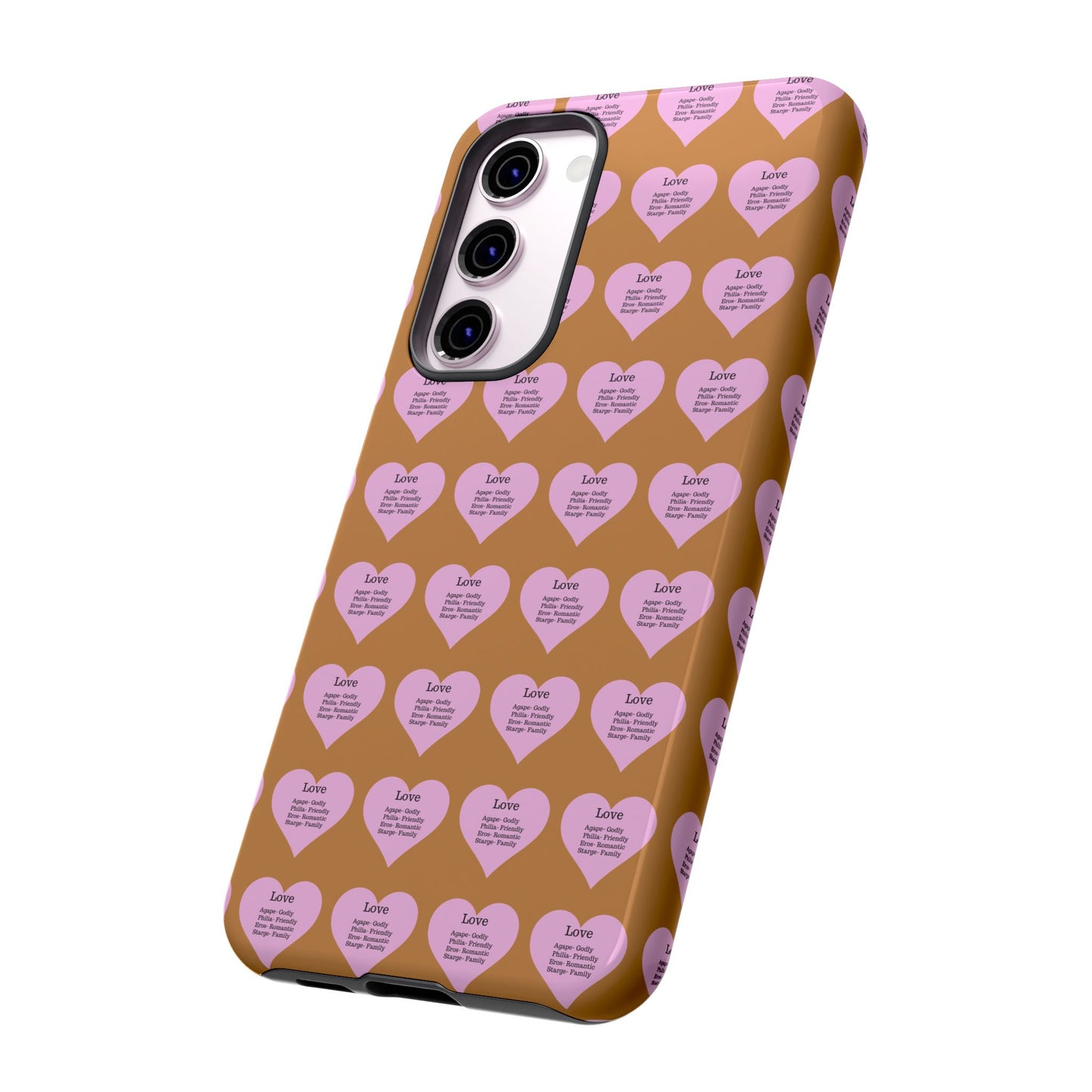 Hearts-A-Flutter Phone Case (Samsung)(Light brown)