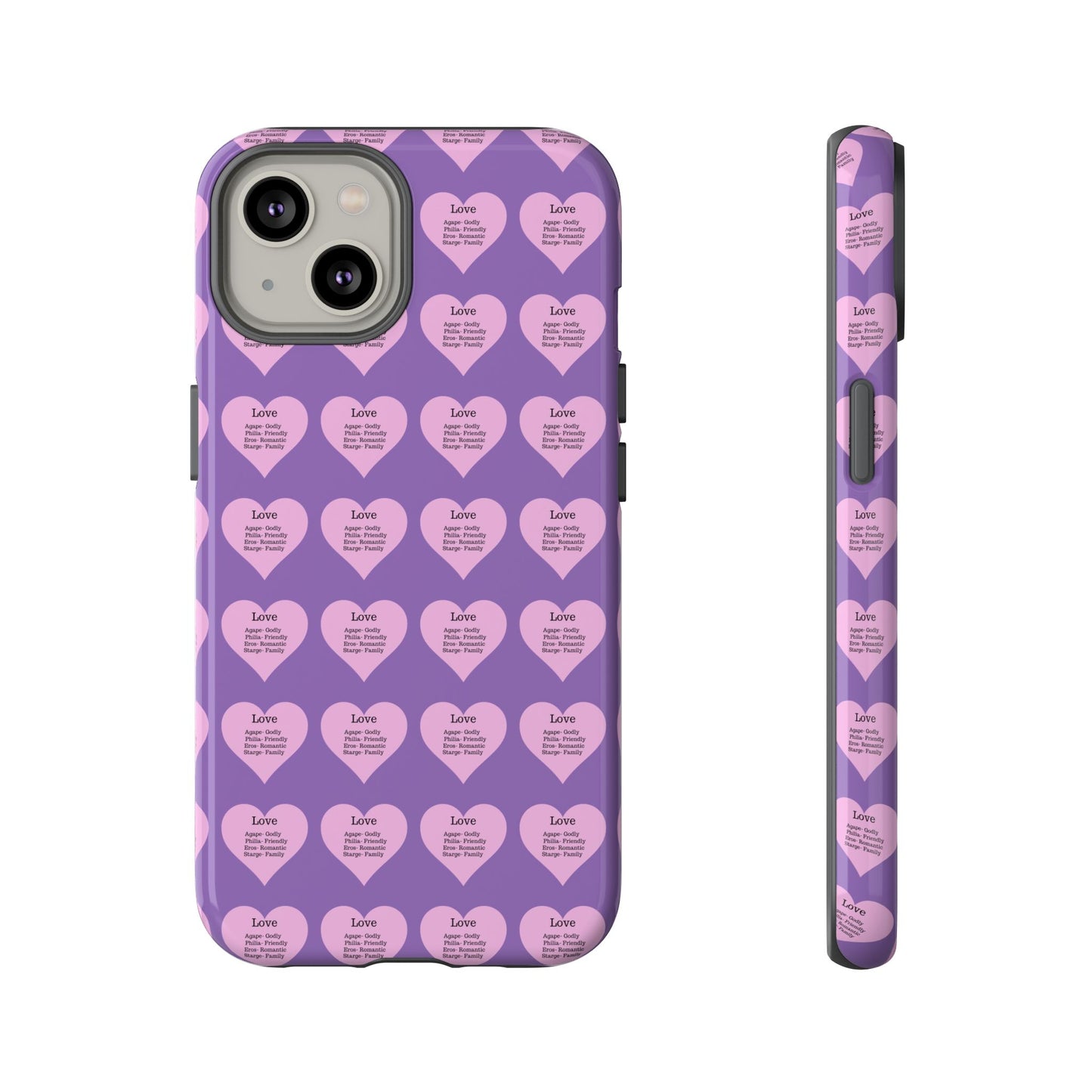 Hearts-A-Flutter Phone Case (iPhone, Google Pixel)(Light purple)