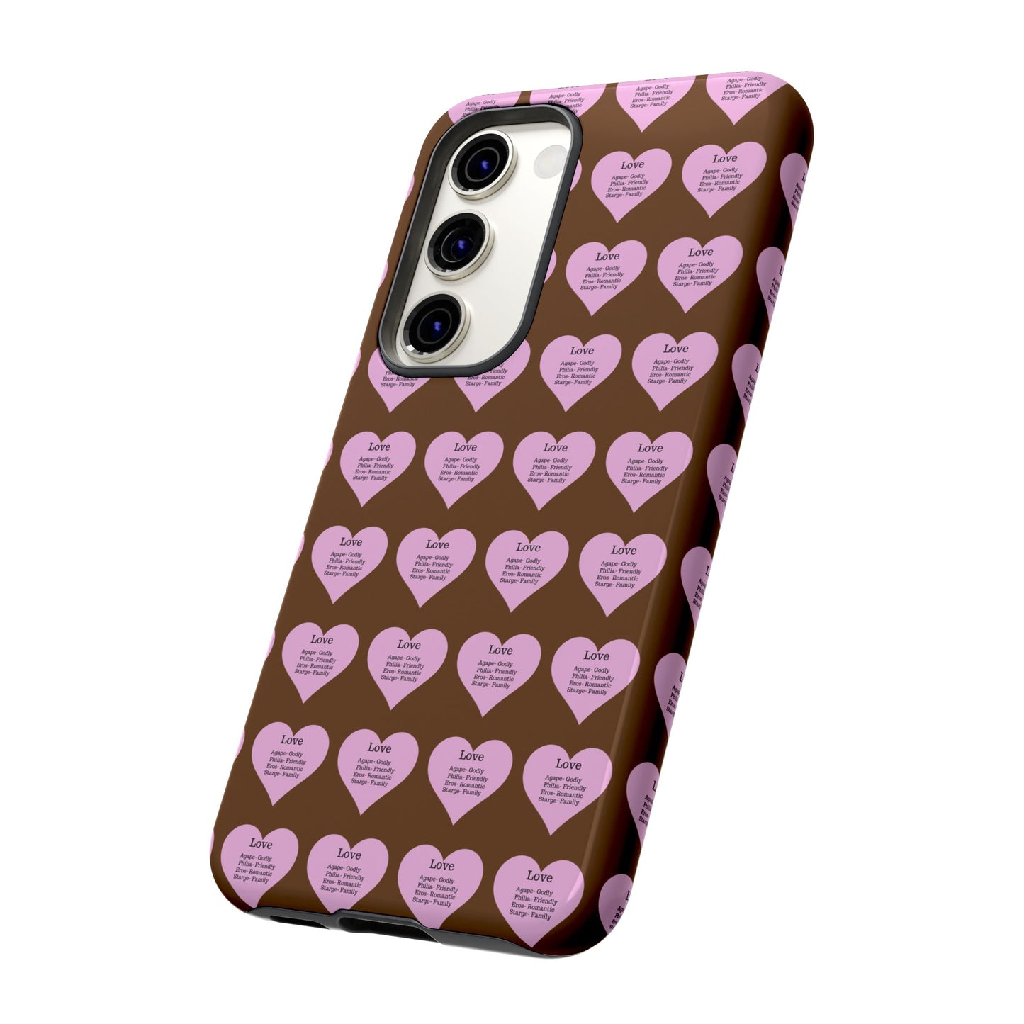 Hearts-A-Flutter Phone Case (Samsung)(Brown)