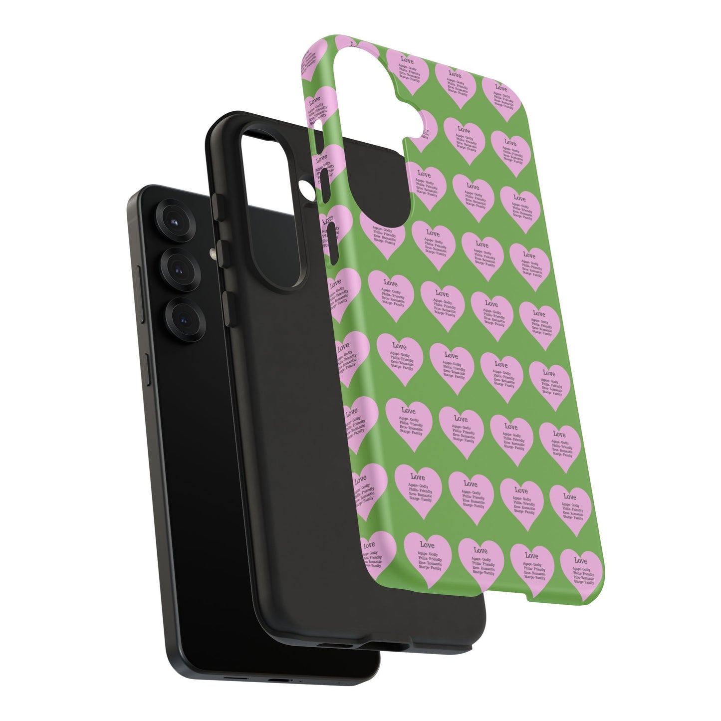 Hearts-A-Flutter Phone Case (Samsung)(Green)