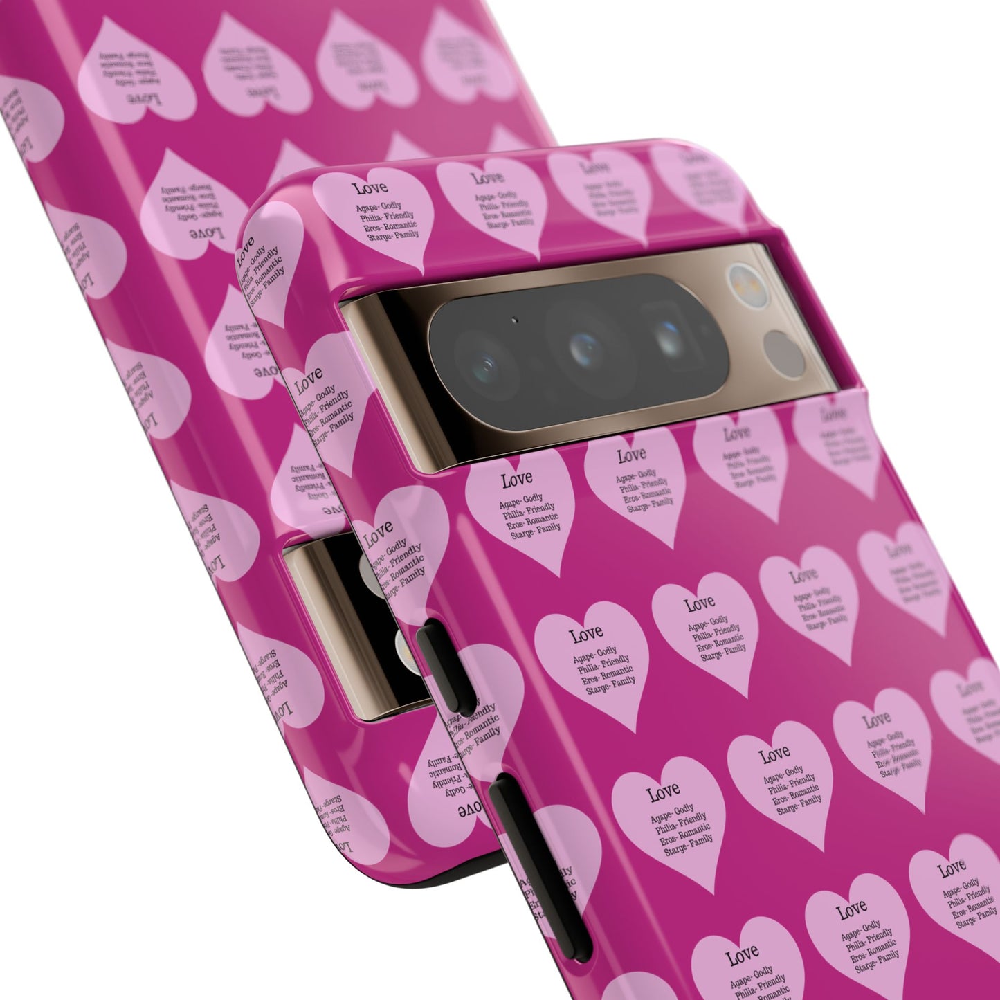 Hearts-A-Flutter Phone Case (iPhone, Google Pixel)(Pink)
