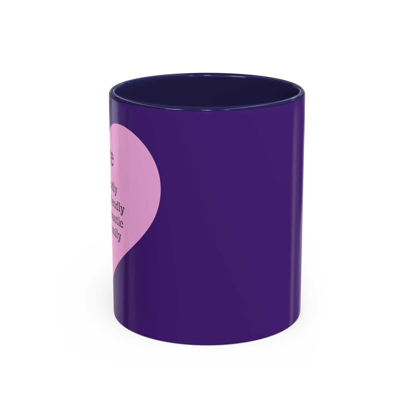 Charming Heart Accent Coffee Mug (Purple)