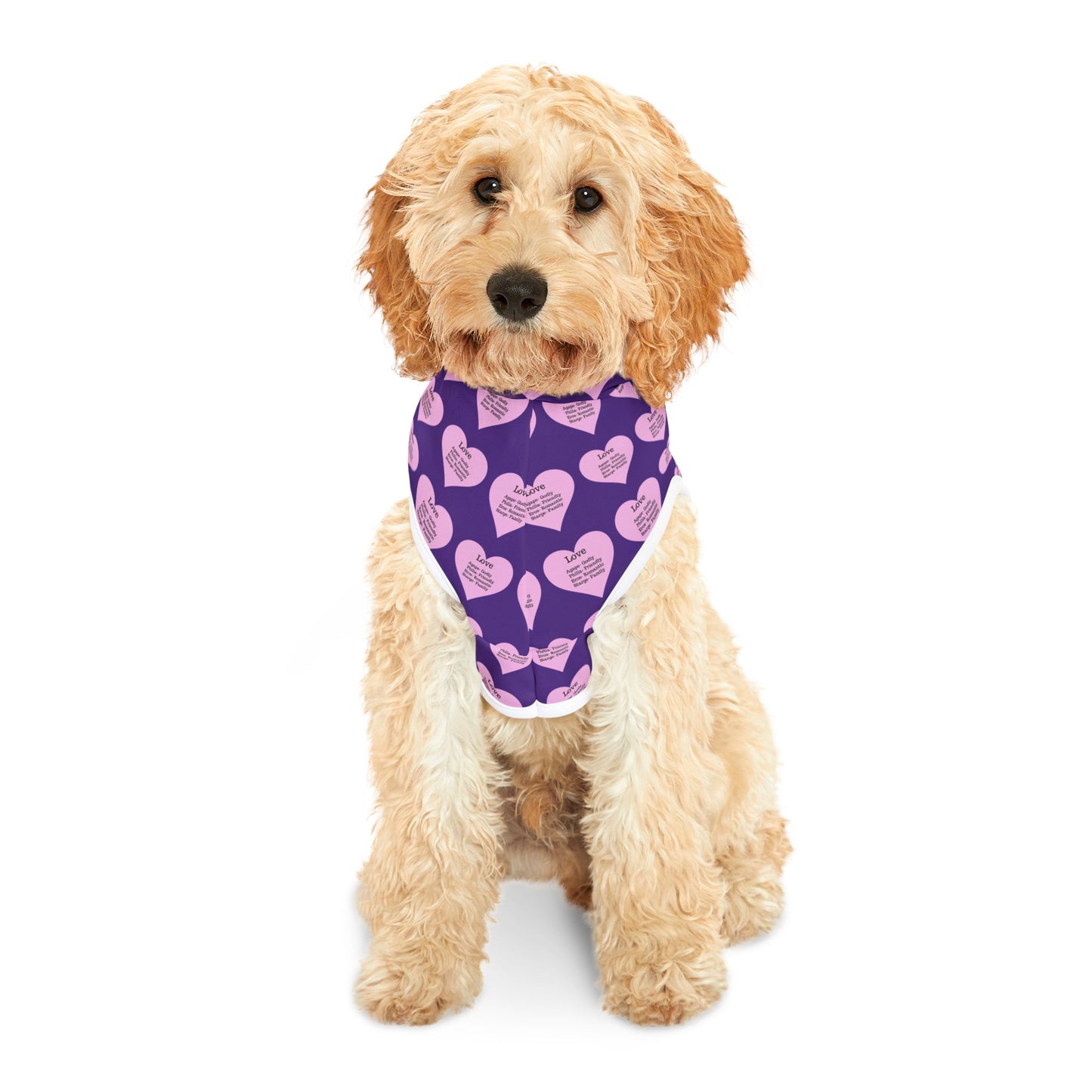 Charming Heart Pet Hoodie Pattern (Purple)