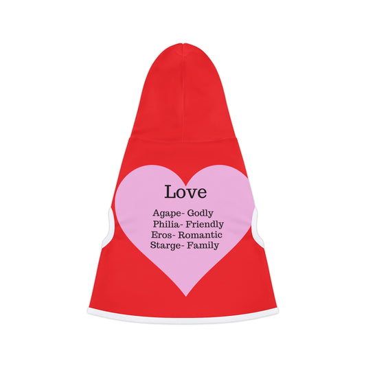 Charming Heart Pet Hoodie (Red)