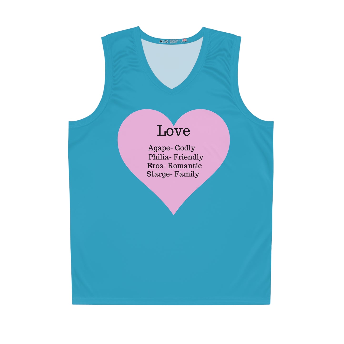 Love Heart Basketball Jersey (Turquoise)