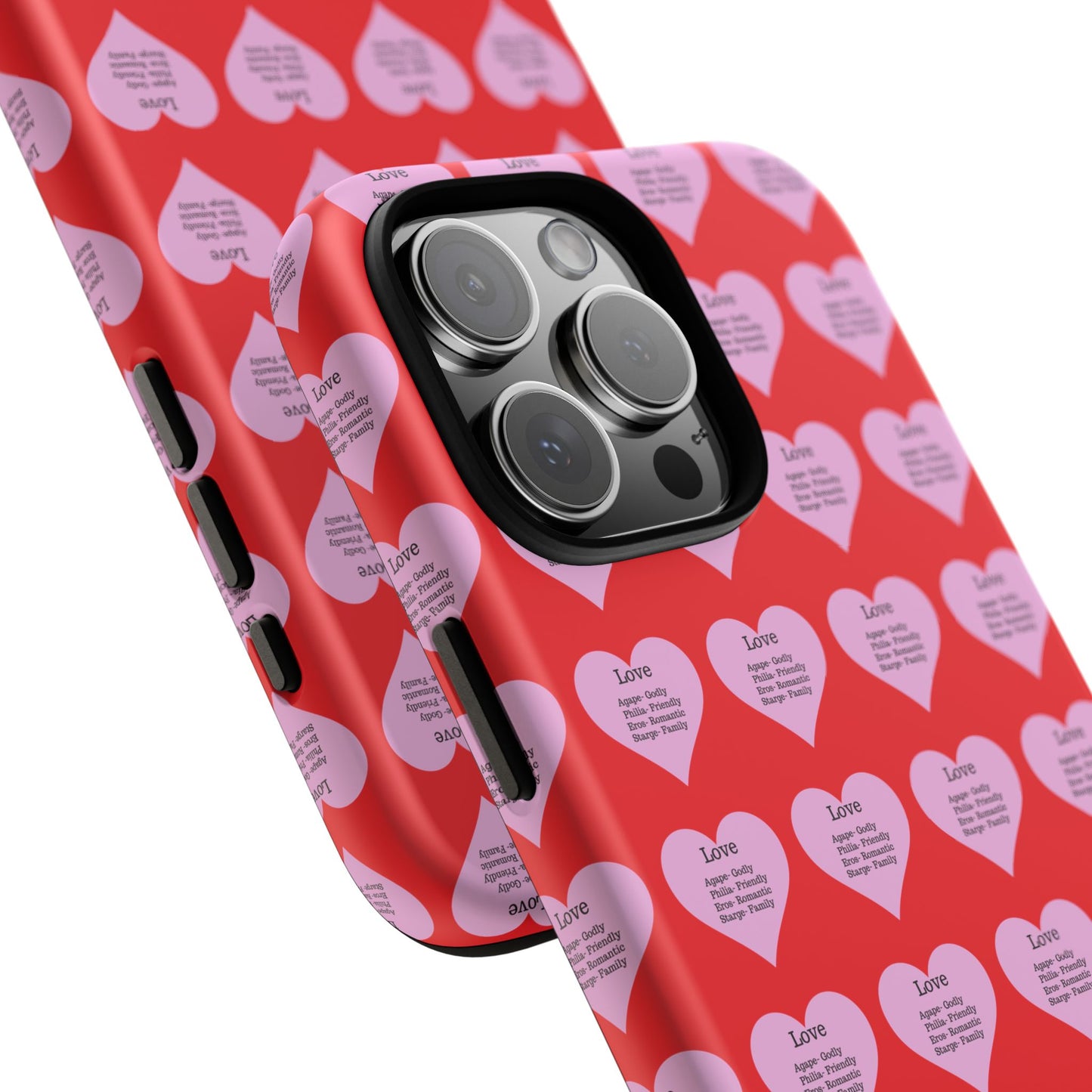 Hearts-A-Flutter Phone Case (iPhone, Google Pixel)(Red)