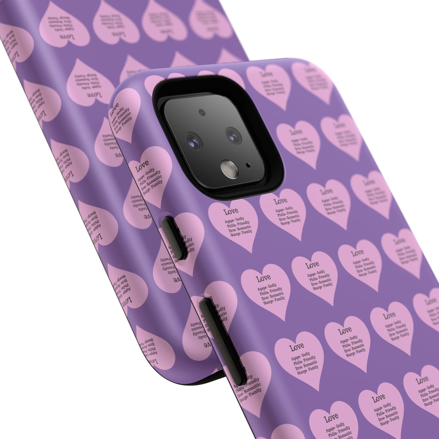 Hearts-A-Flutter Phone Case (iPhone, Google Pixel)(Light purple)