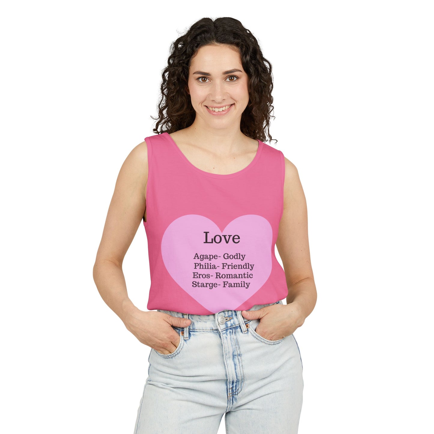 Unisex "Love" Definitions Garment-Dyed Tank Top
