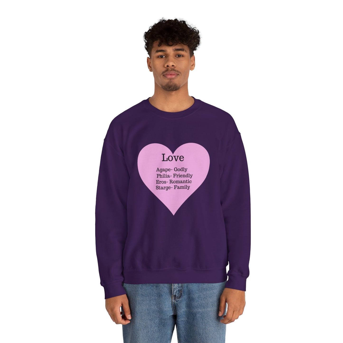 Types of Love Heart Unisex Sweatshirt