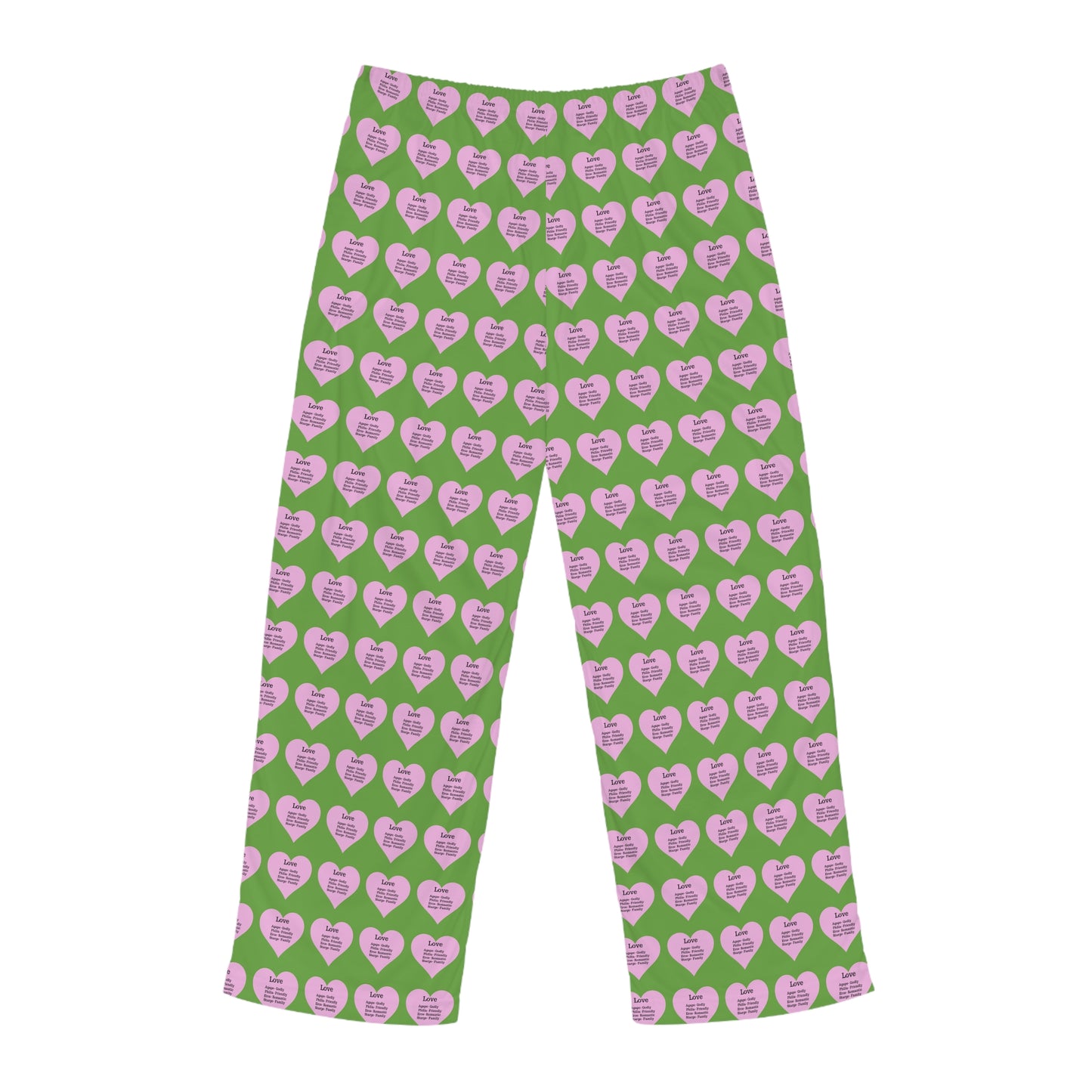 Men's All-Over Print Pajama Pants (Green)