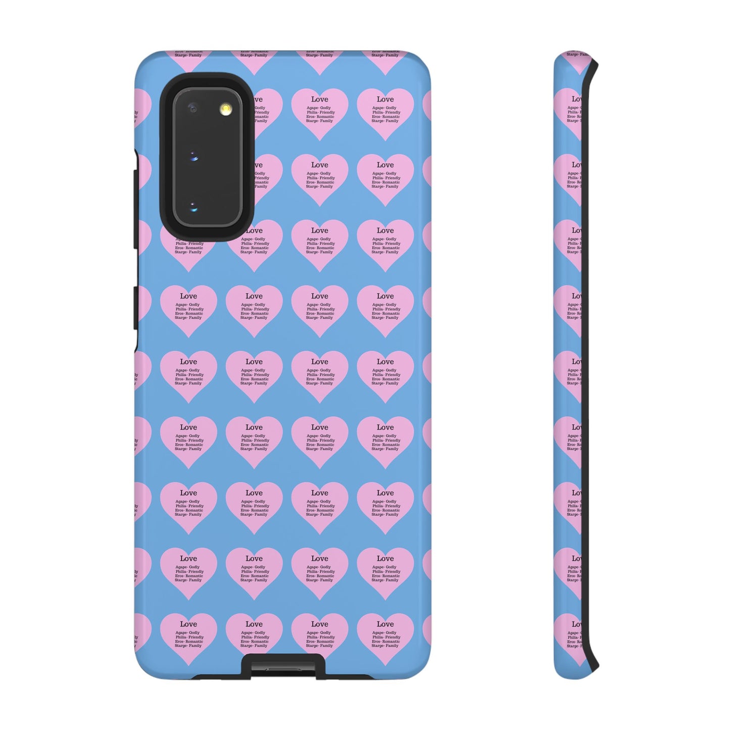 Hearts-A-Flutter Phone Case (Samsung)(Light blue)