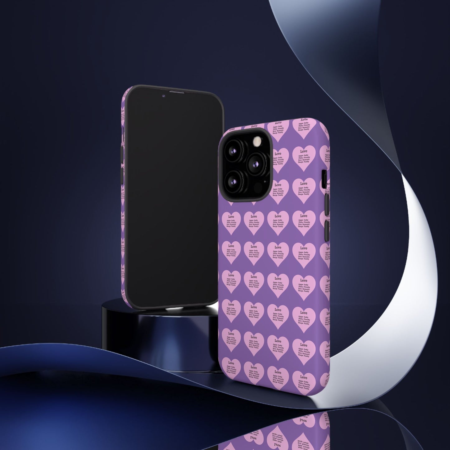 Hearts-A-Flutter Phone Case (iPhone, Google Pixel)(Light purple)