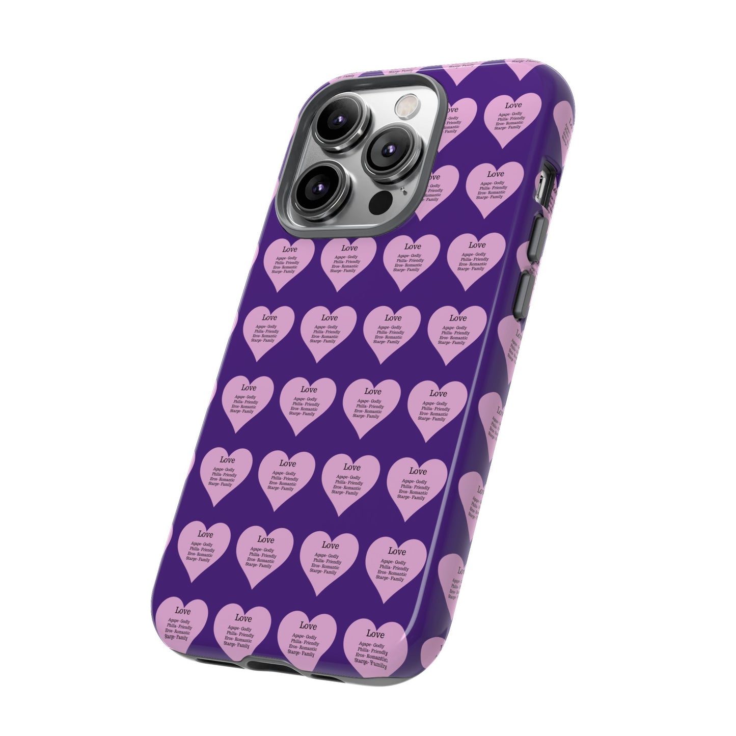 Hearts-A-Flutter Phone Case (iPhone, Google Pixel)(Purple)