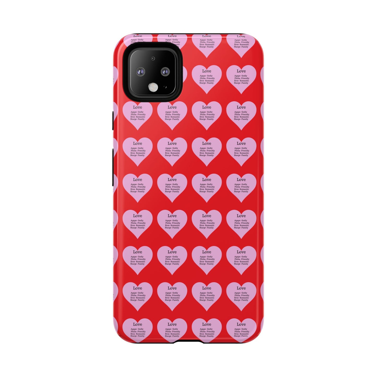Hearts-A-Flutter Phone Case (iPhone, Google Pixel)(Red)
