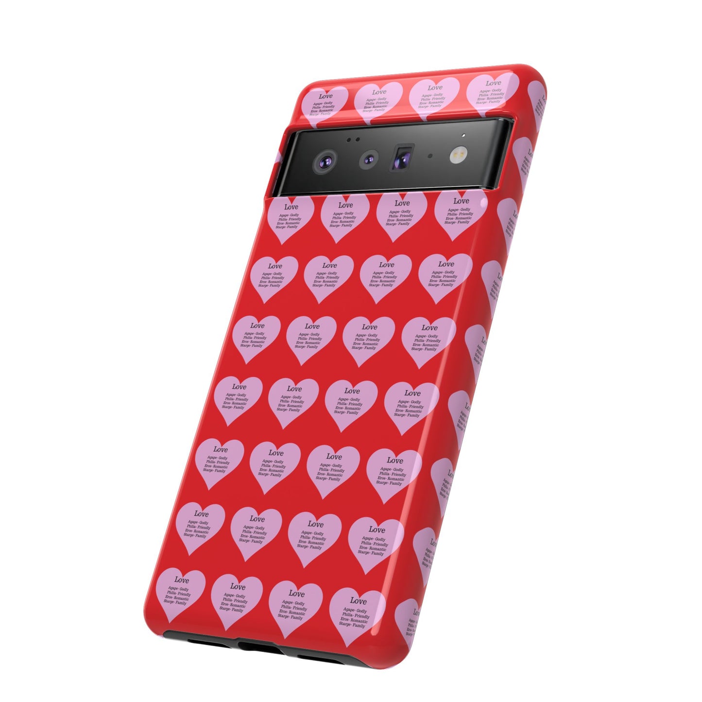Hearts-A-Flutter Phone Case (iPhone, Google Pixel)(Red)