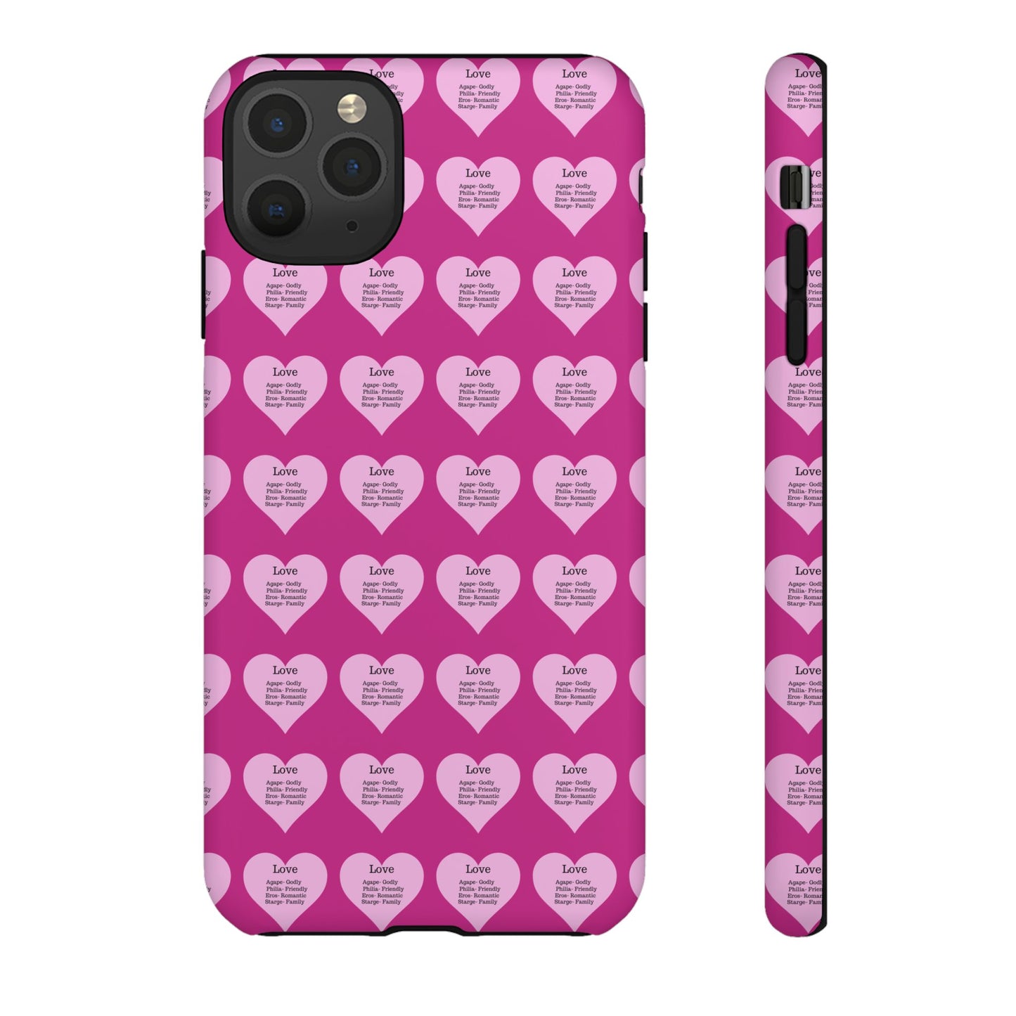 Hearts-A-Flutter Phone Case (iPhone, Google Pixel)(Pink)