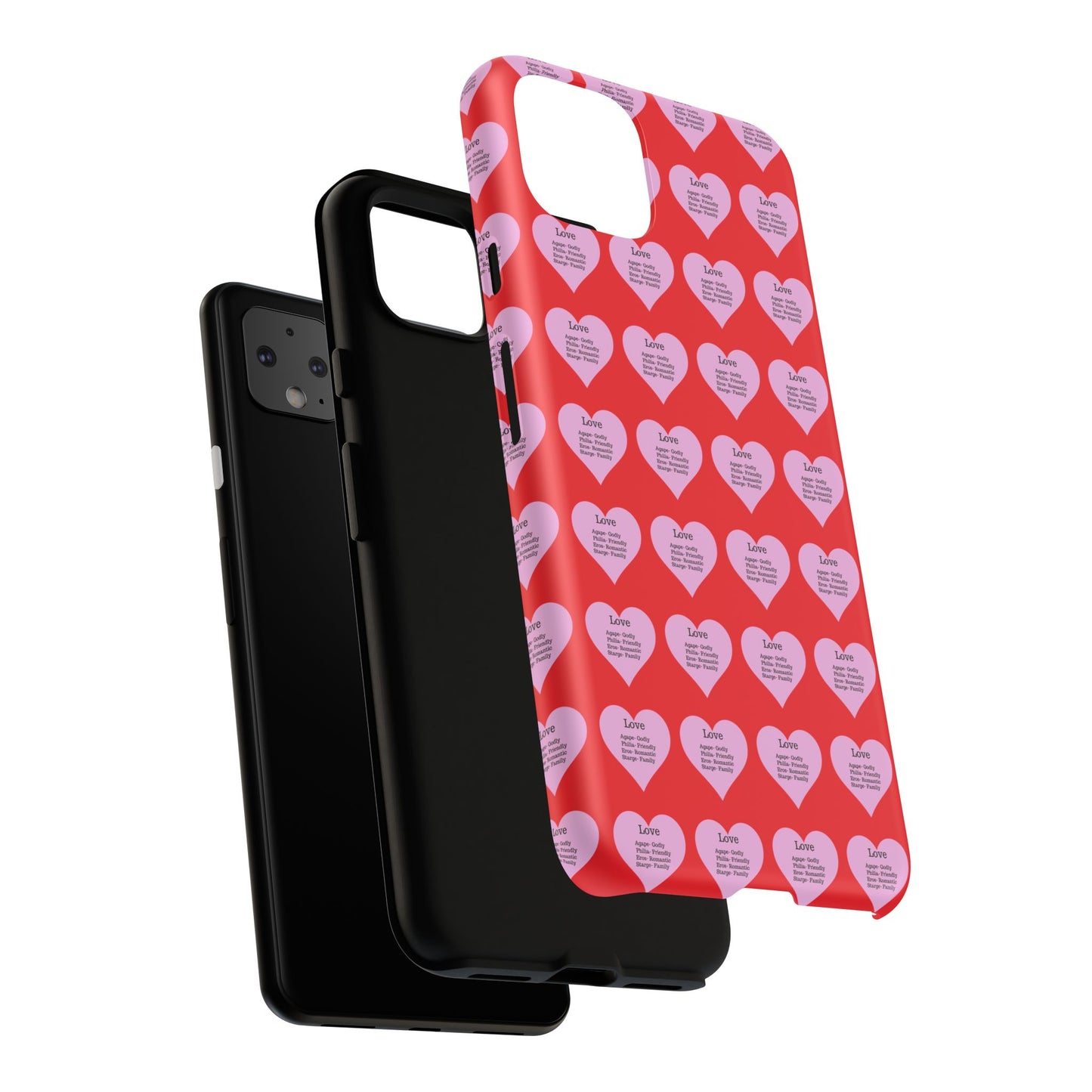Hearts-A-Flutter Phone Case (iPhone, Google Pixel)(Red)