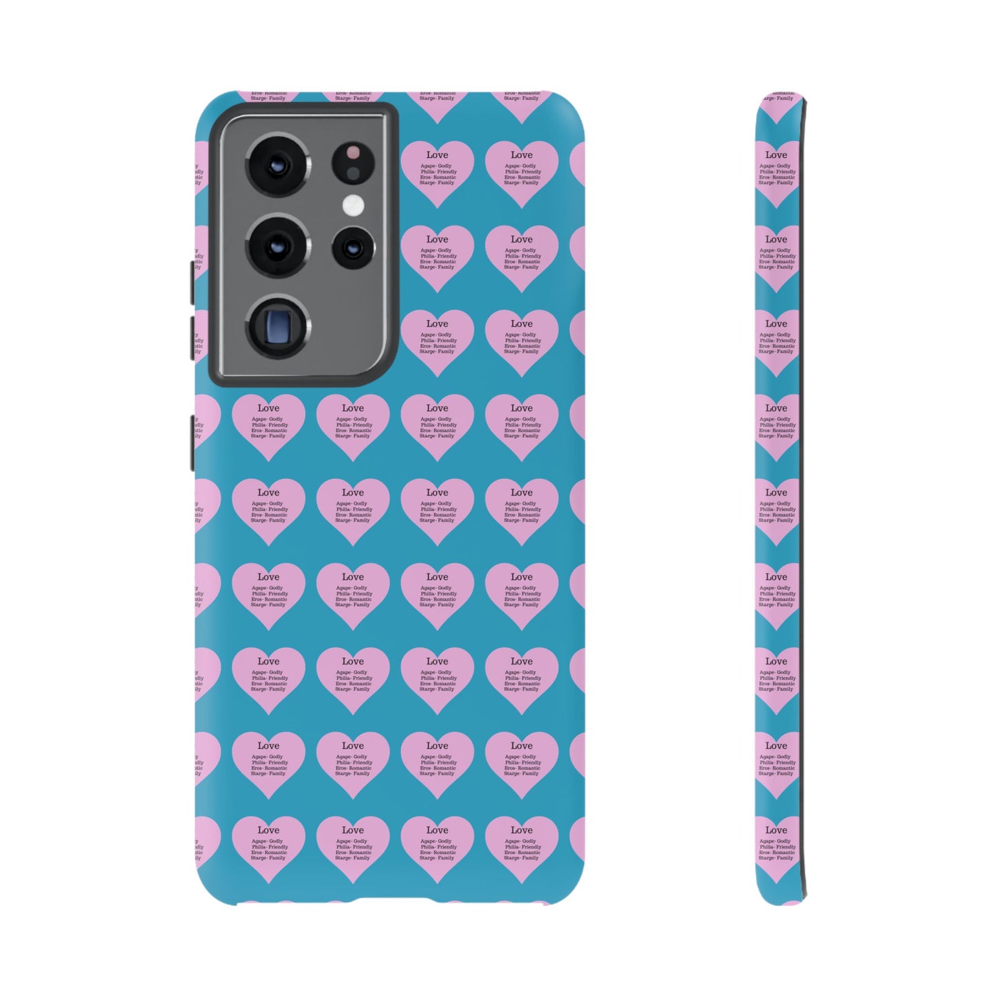 Hearts-A-Flutter Phone Case (Samsung)(Turquoise)