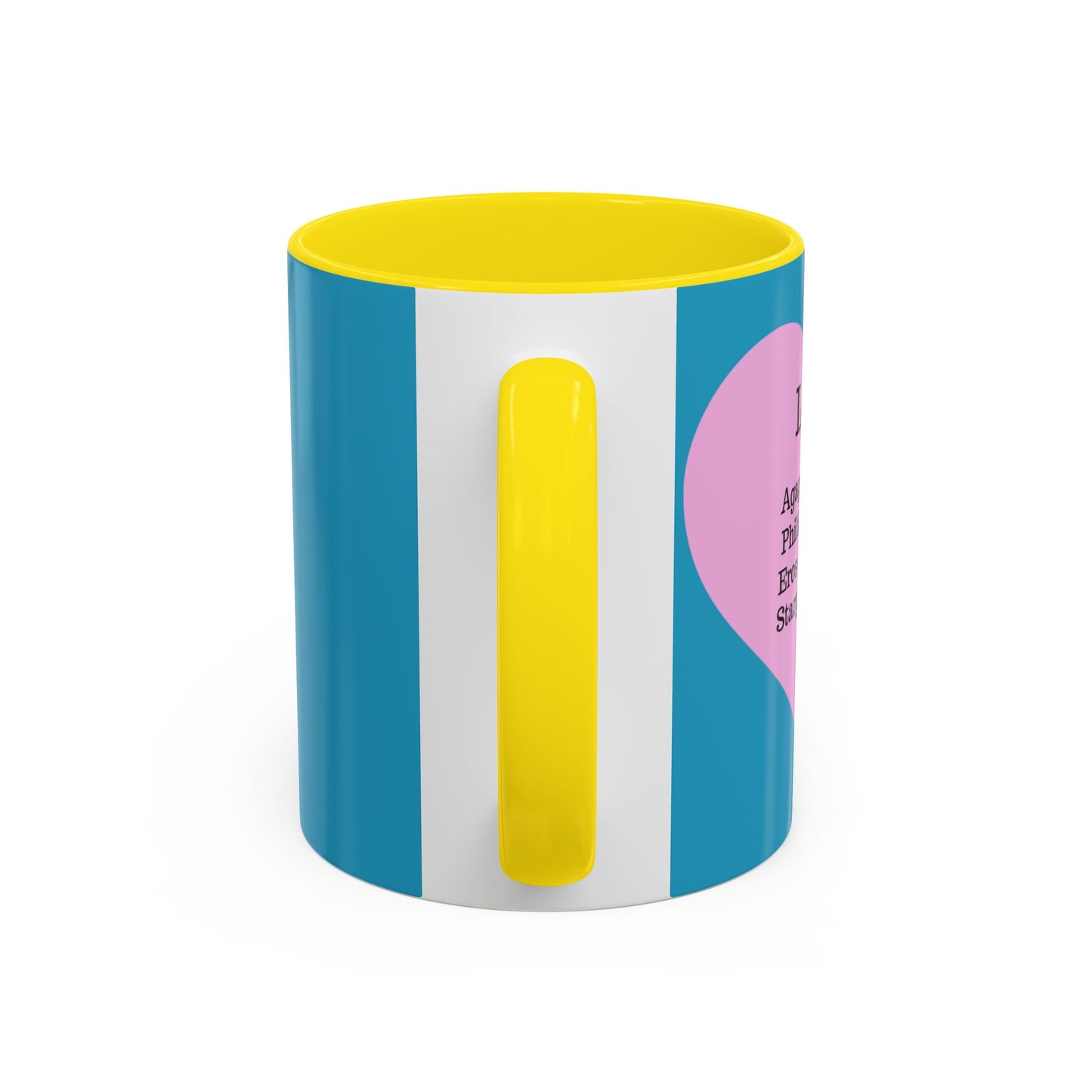 Charming Heart Accent Coffee Mug (Turquoise)