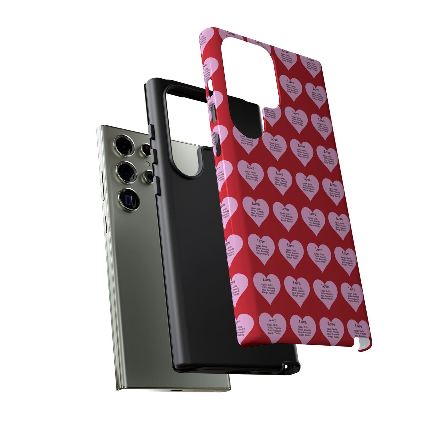 Hearts-A-Flutter Phone Case (Samsung)(Dark red)