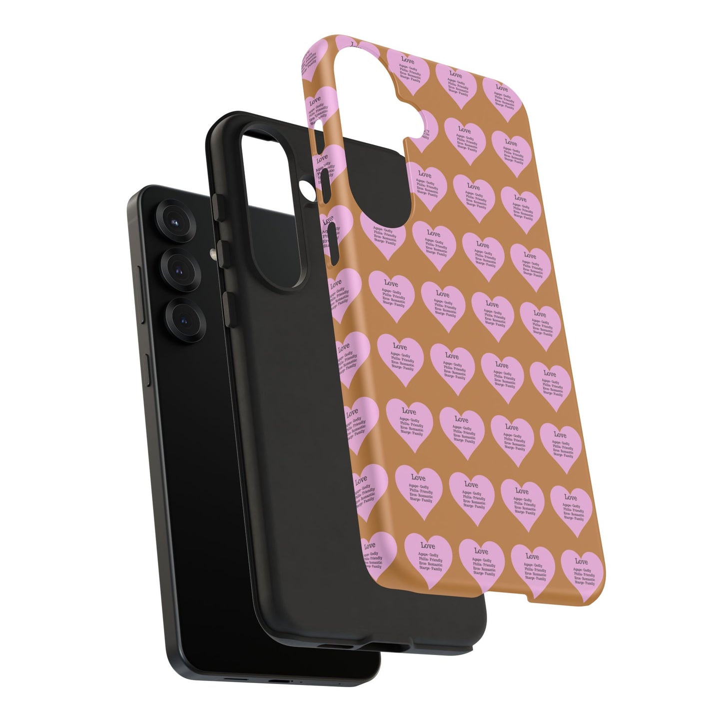 Hearts-A-Flutter Phone Case (Samsung)(Light brown)
