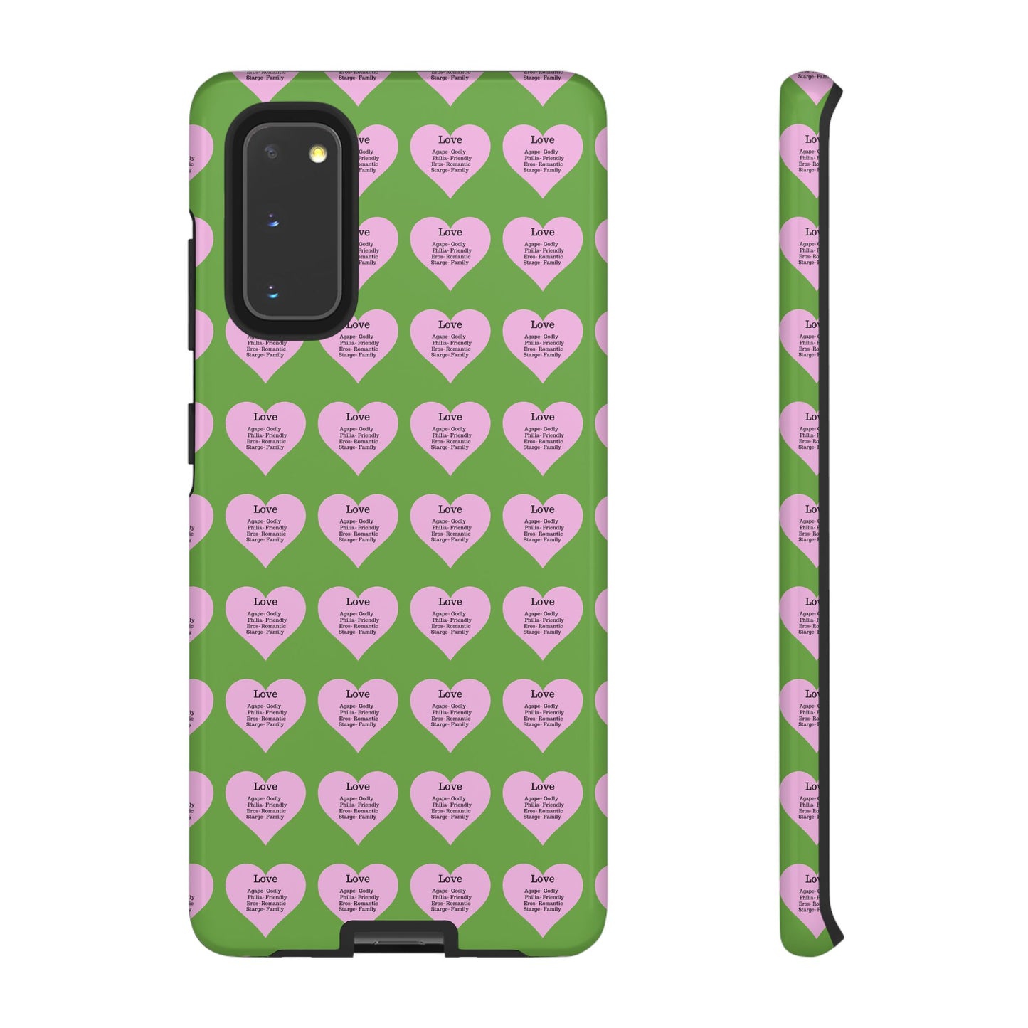 Hearts-A-Flutter Phone Case (Samsung)(Green)
