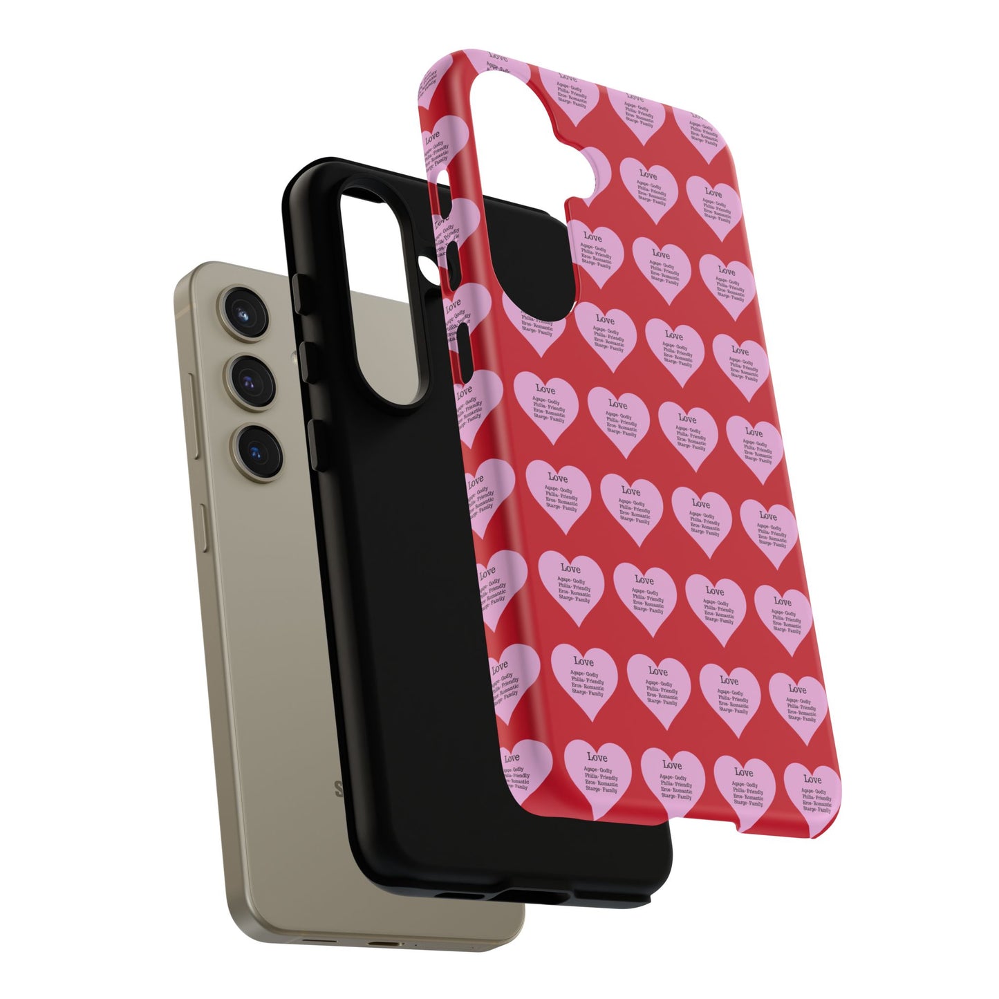 Hearts-A-Flutter Phone Case (Samsung)(Dark red)
