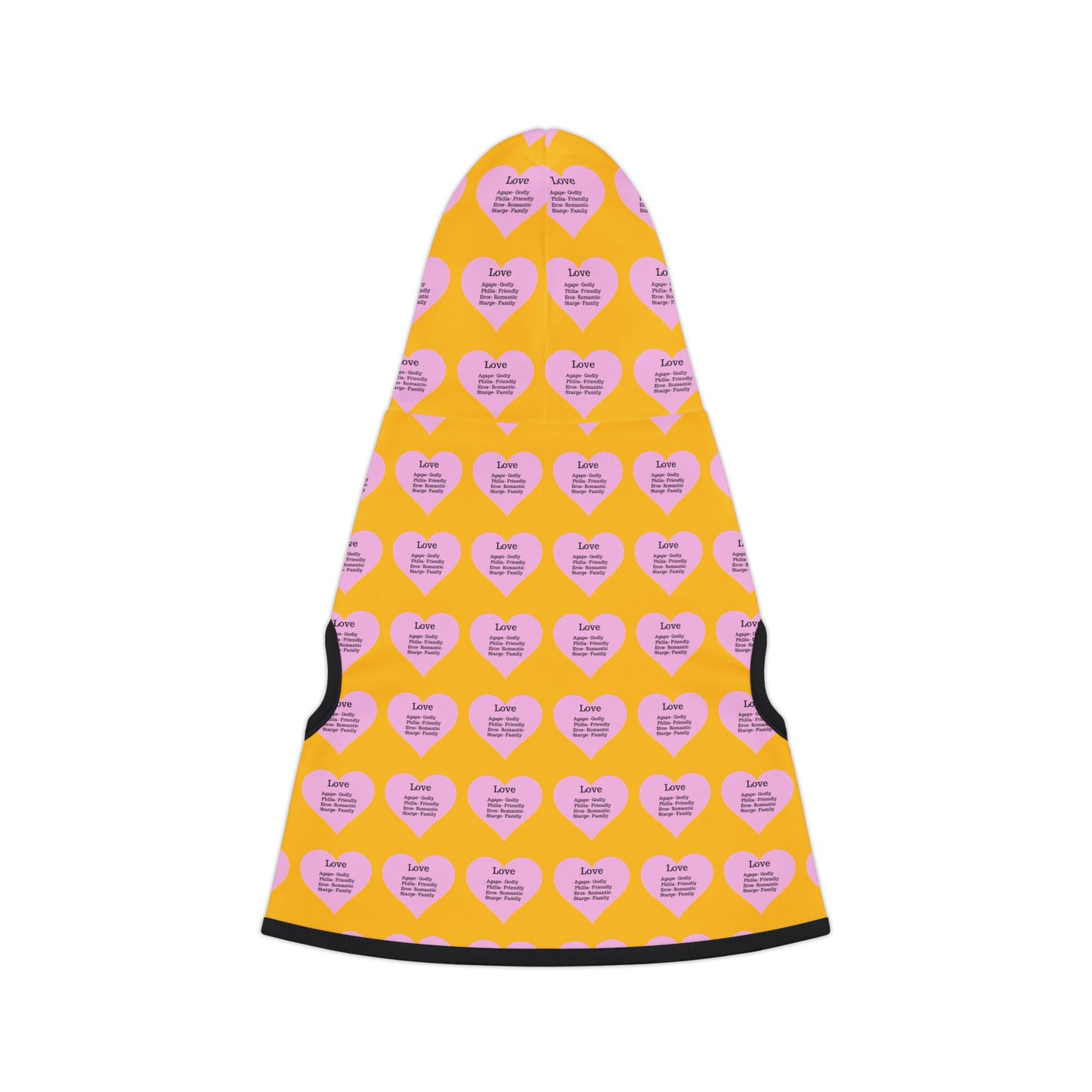 Charming Heart Pet Hoodie Pattern (Yellow)