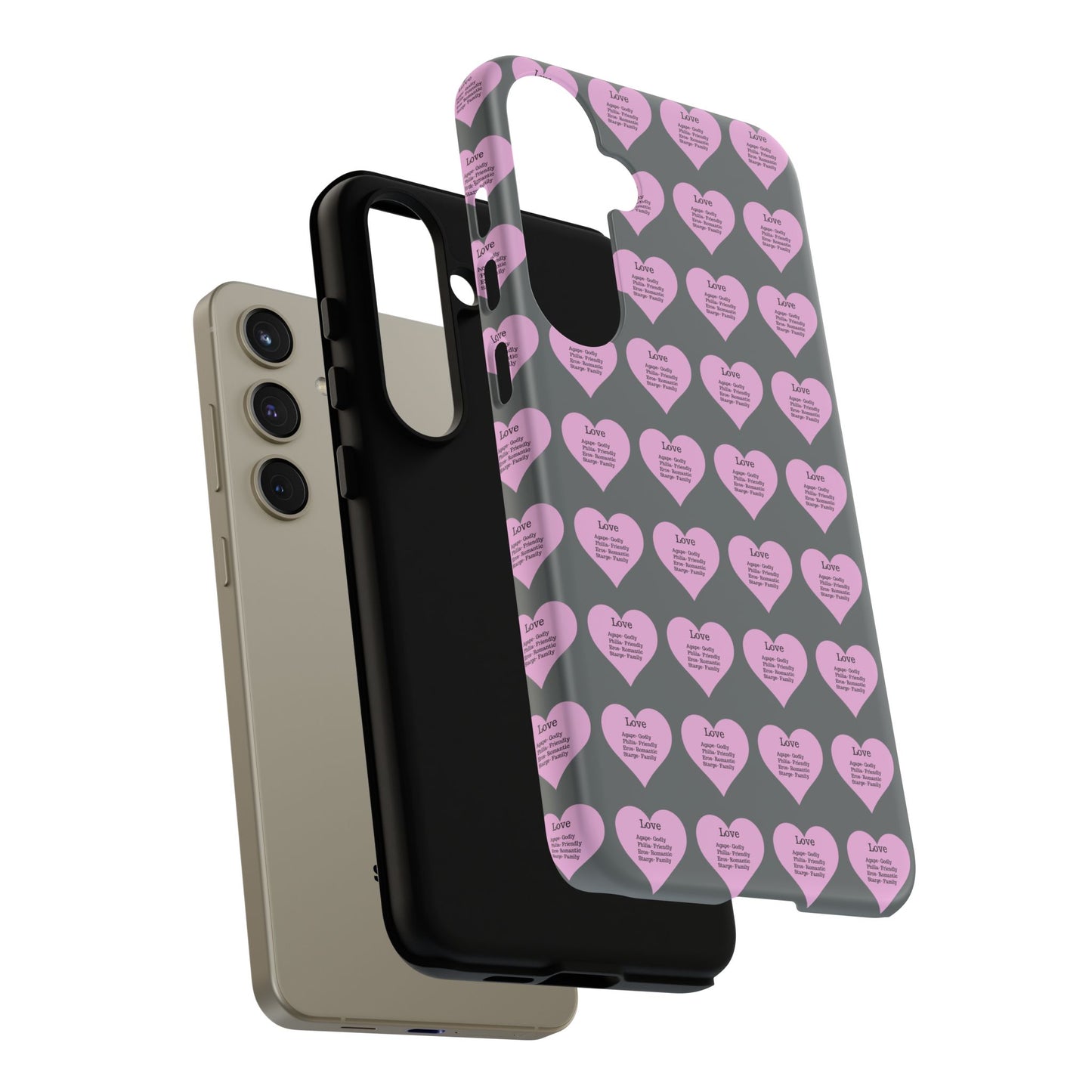 Hearts-A-Flutter Phone Case (Samsung)(Dark grey)