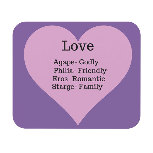 The Four Loves Mouse Pad (Light purple)