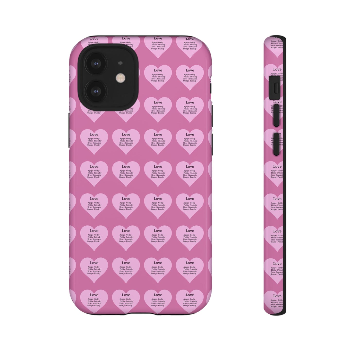 Hearts-A-Flutter Phone Case (iPhone, Google Pixel)(Light pink)