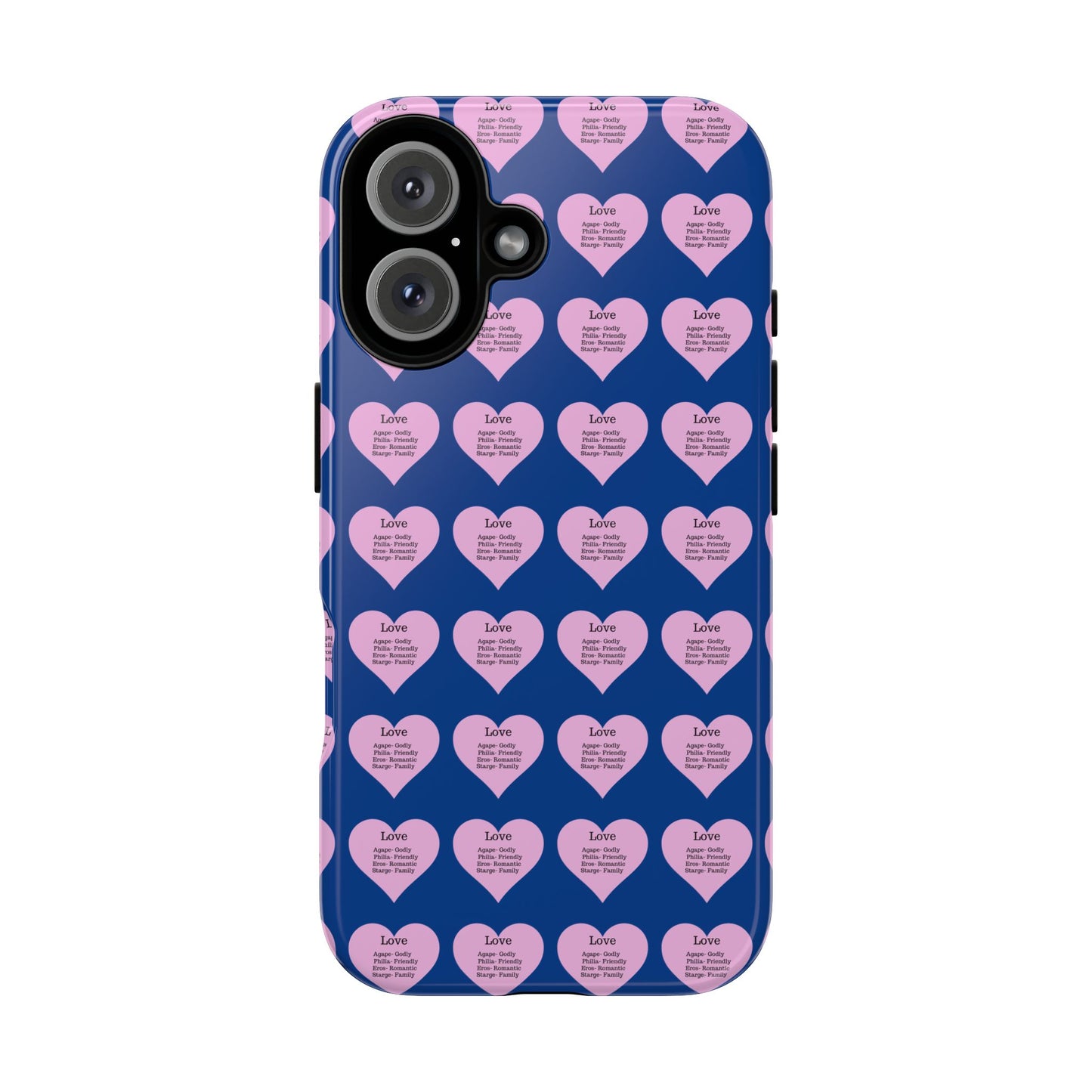 Hearts-A-Flutter Phone Case (iPhone, Google Pixel)(Dark blue)