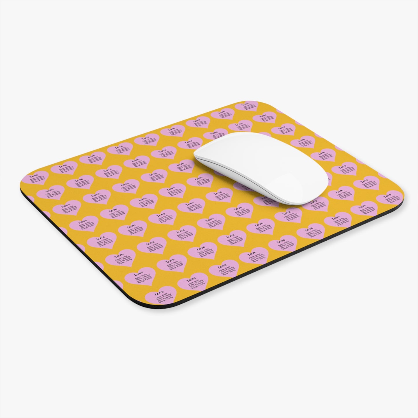 The Four Loves Mouse Pad Pattern Look (Yellow)
