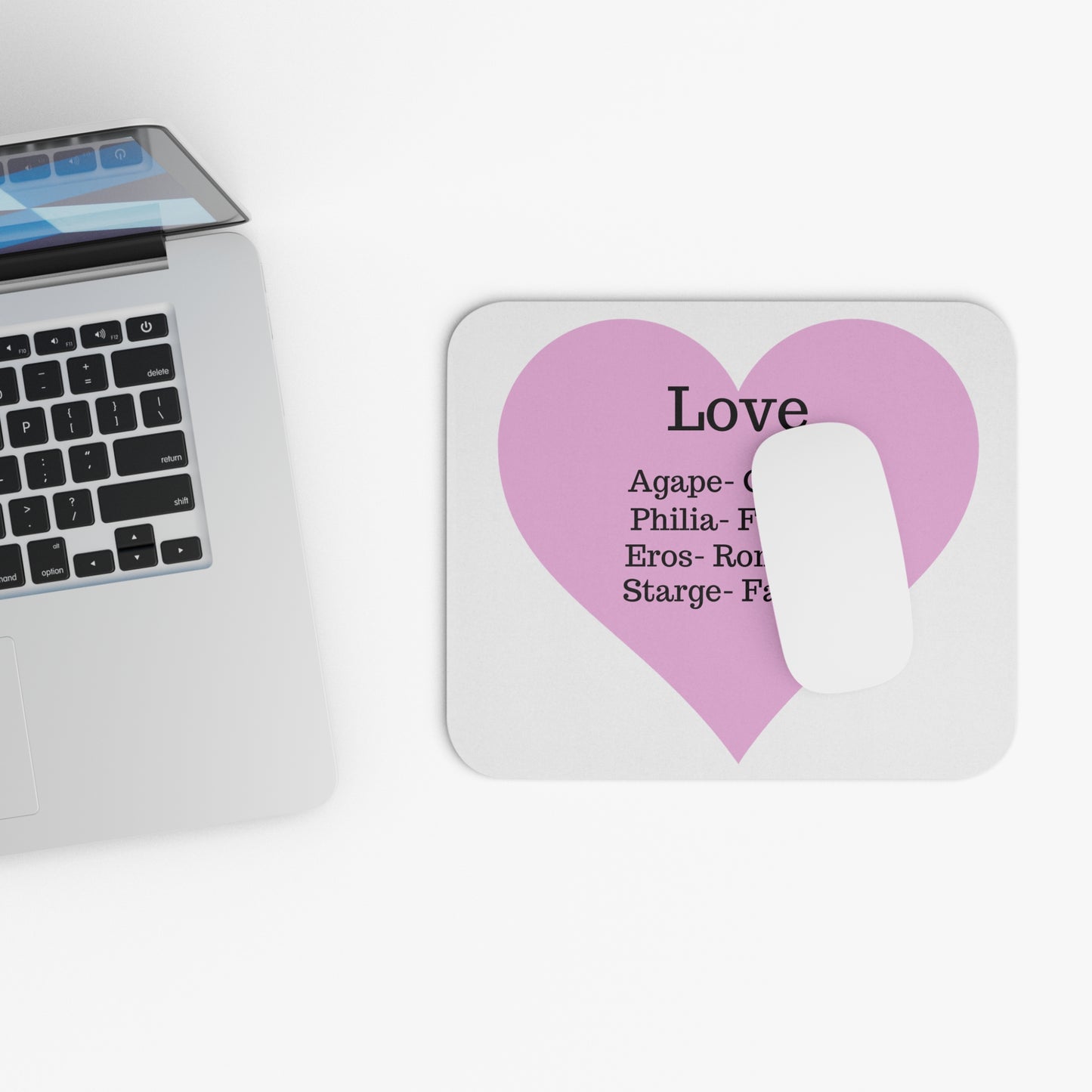 The Four Loves Mouse Pad (White)