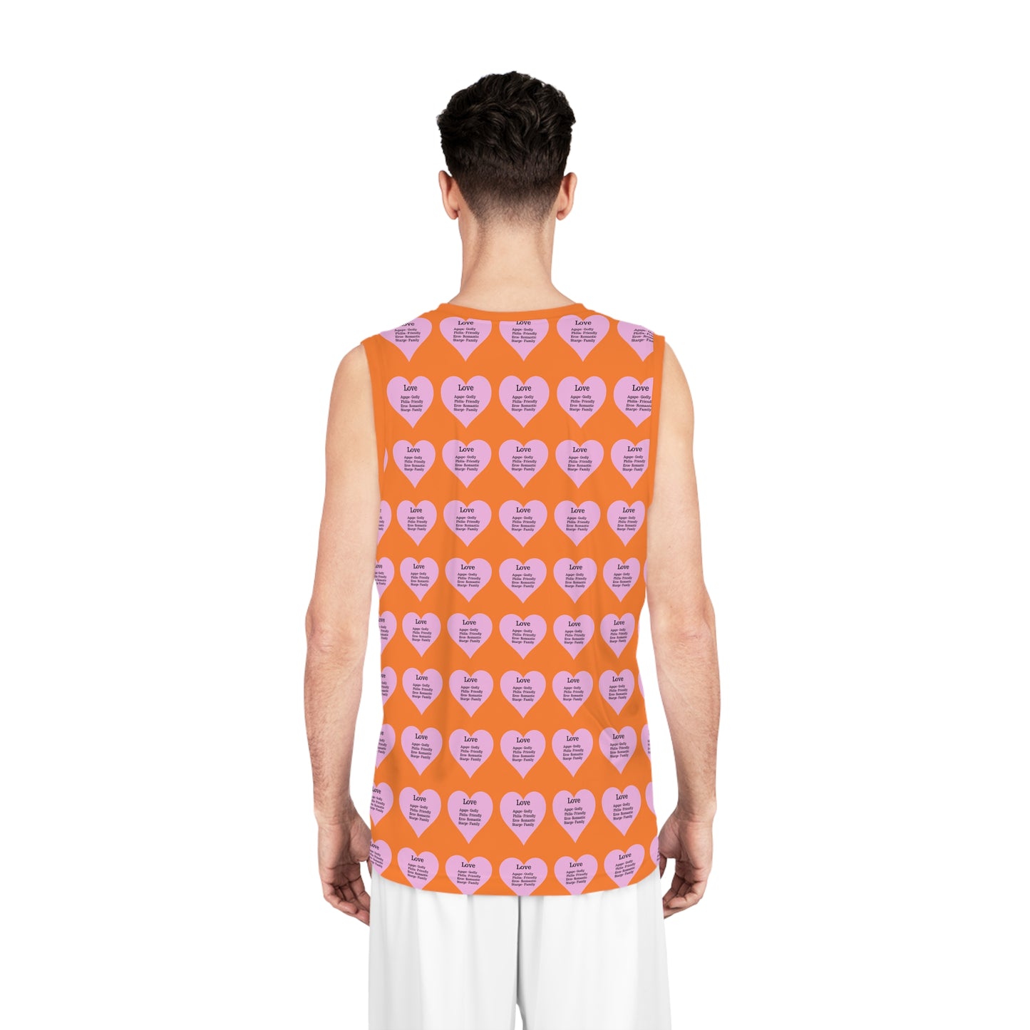 Love Heart All-Over-Print Basketball Jersey (Crusta)