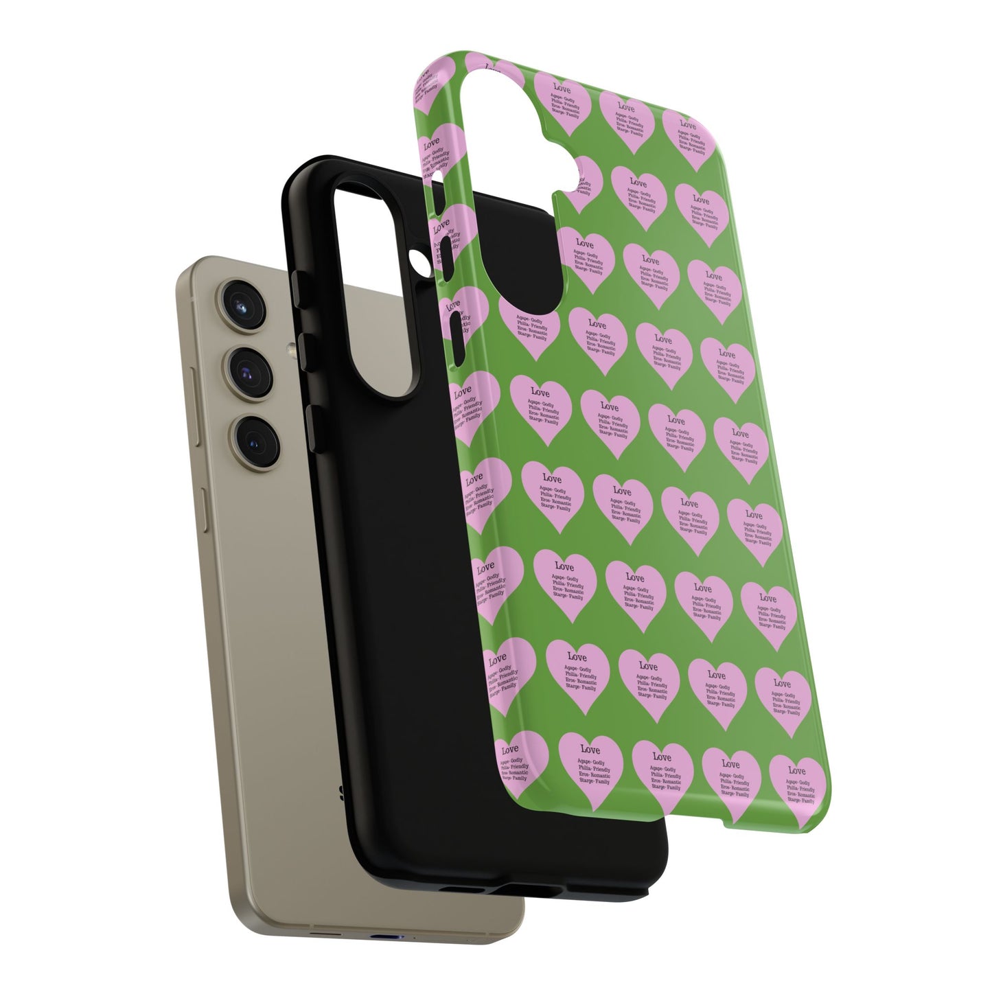 Hearts-A-Flutter Phone Case (Samsung)(Green)