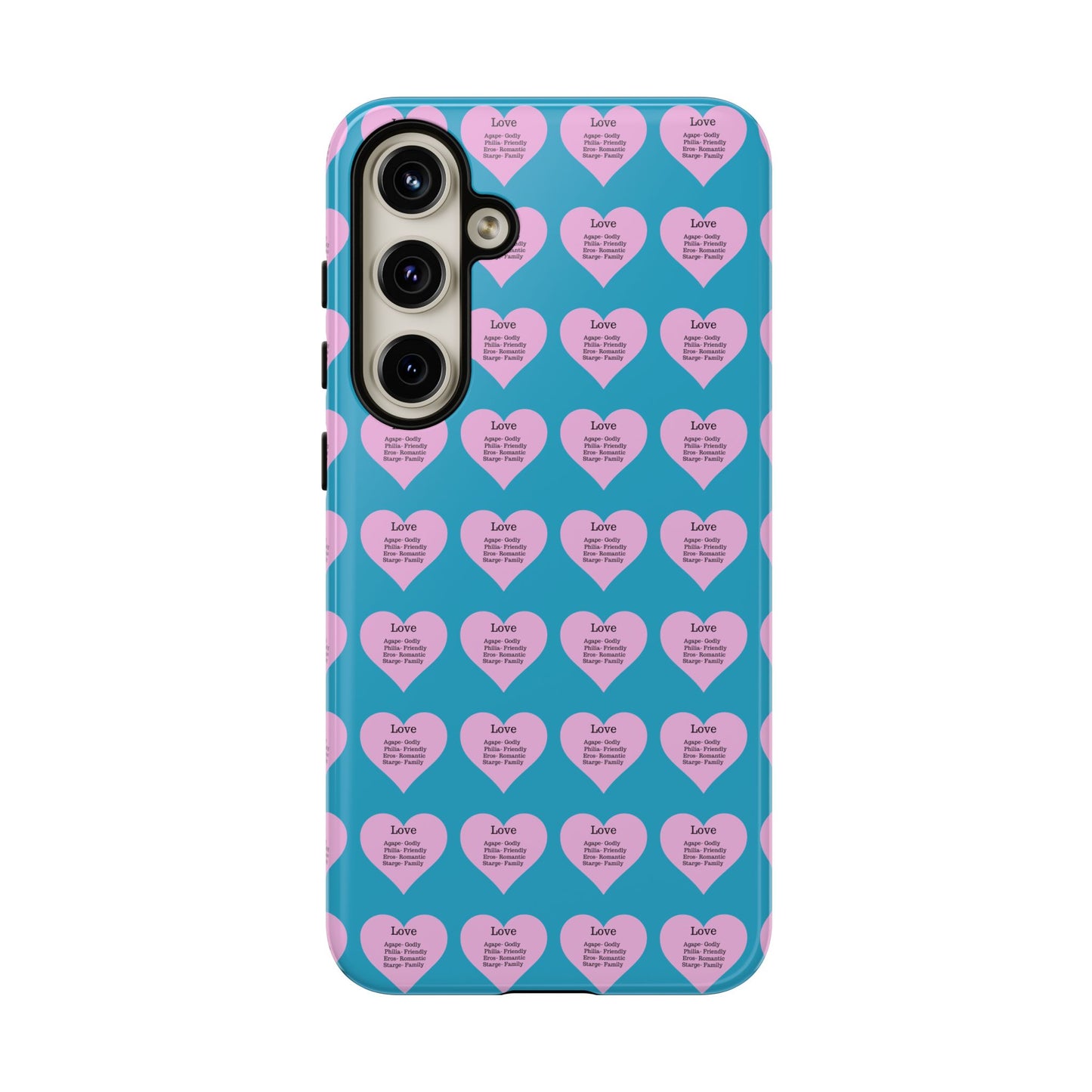 Hearts-A-Flutter Phone Case (Samsung)(Turquoise)